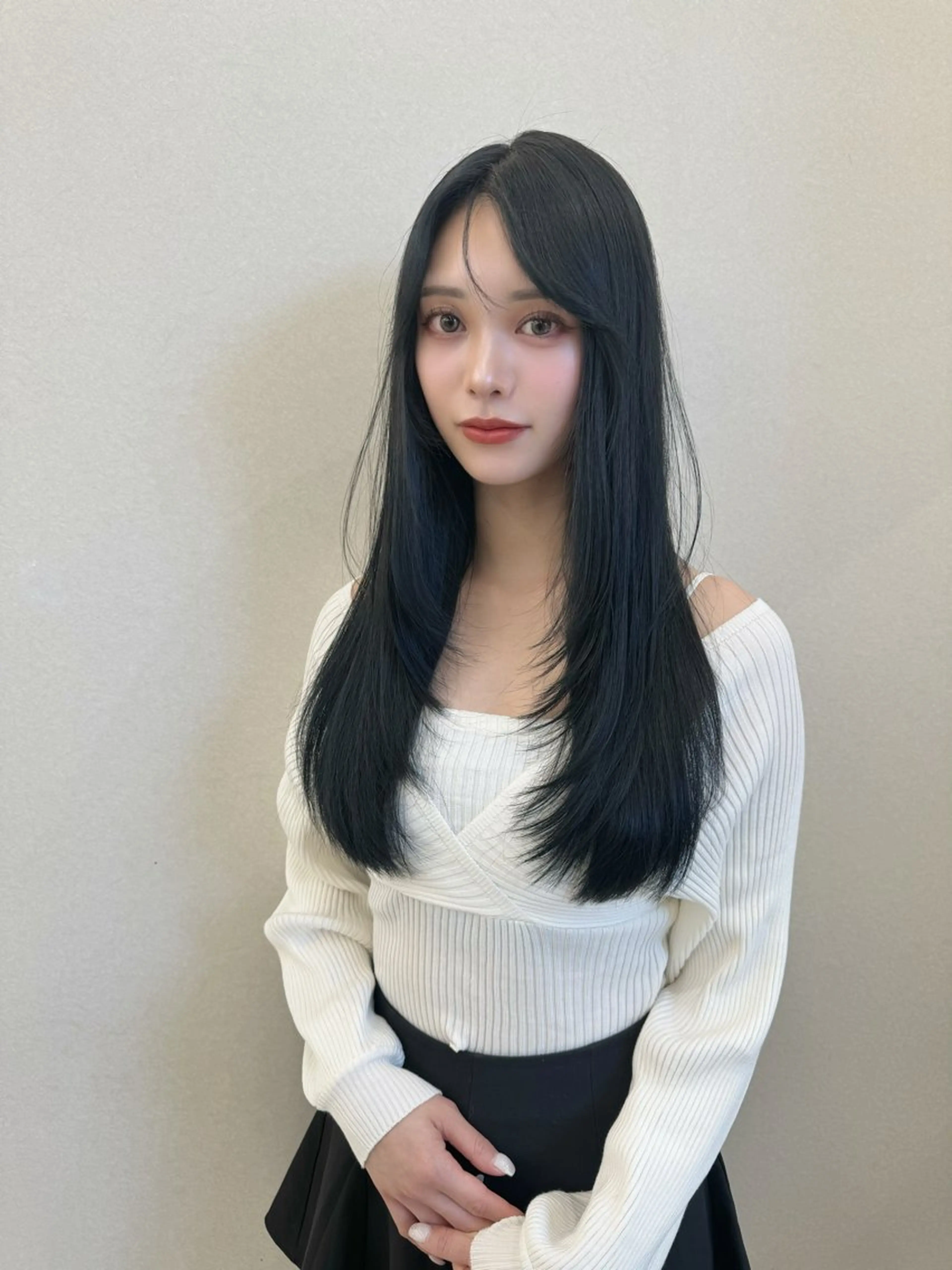 ロング カラー カット ヘアカラー トリートメント COA GINZA 空也/前髪/顔まわりのヘアスタイル