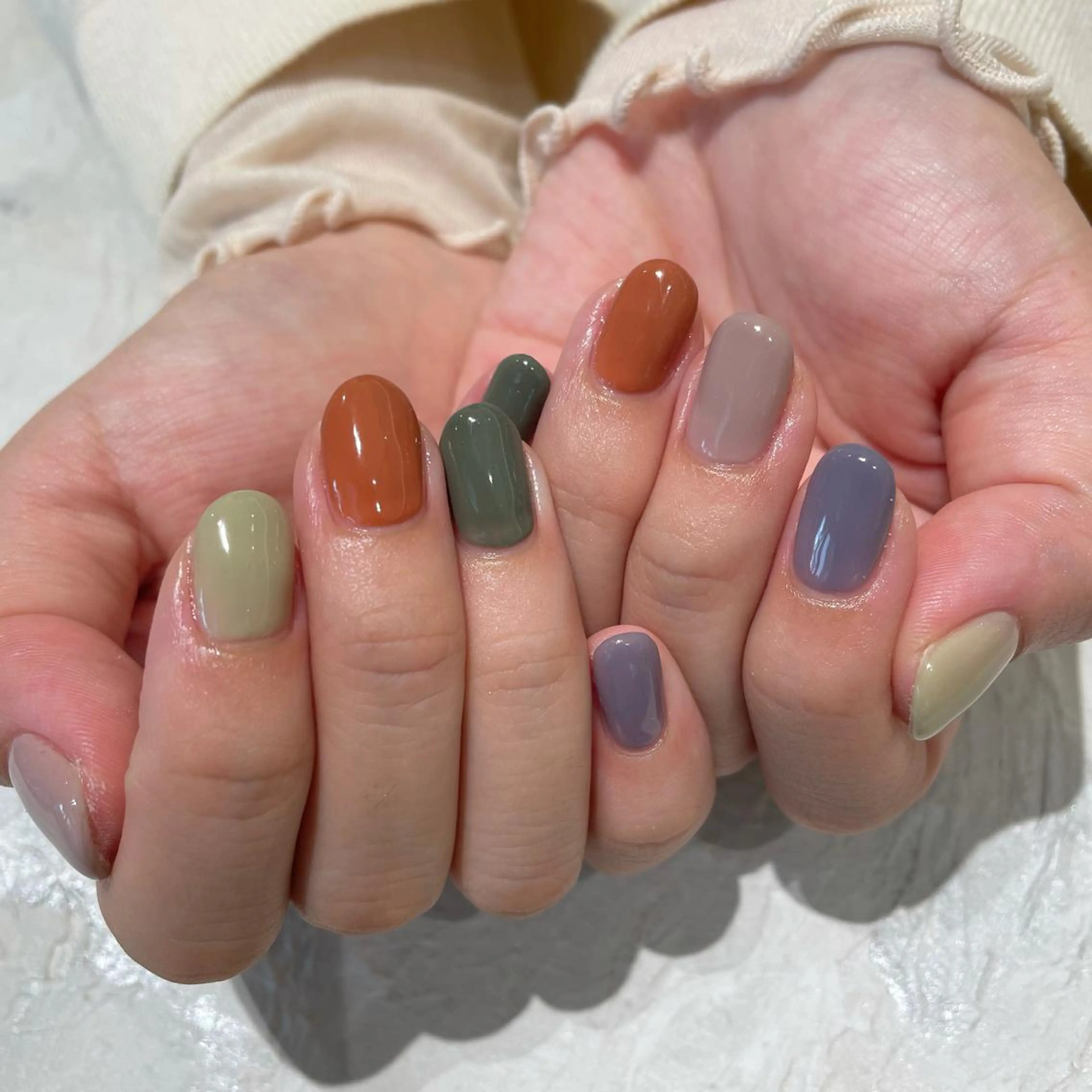 ネイル ワンカラーネイル tete'o nail RIEのネイルデザイン