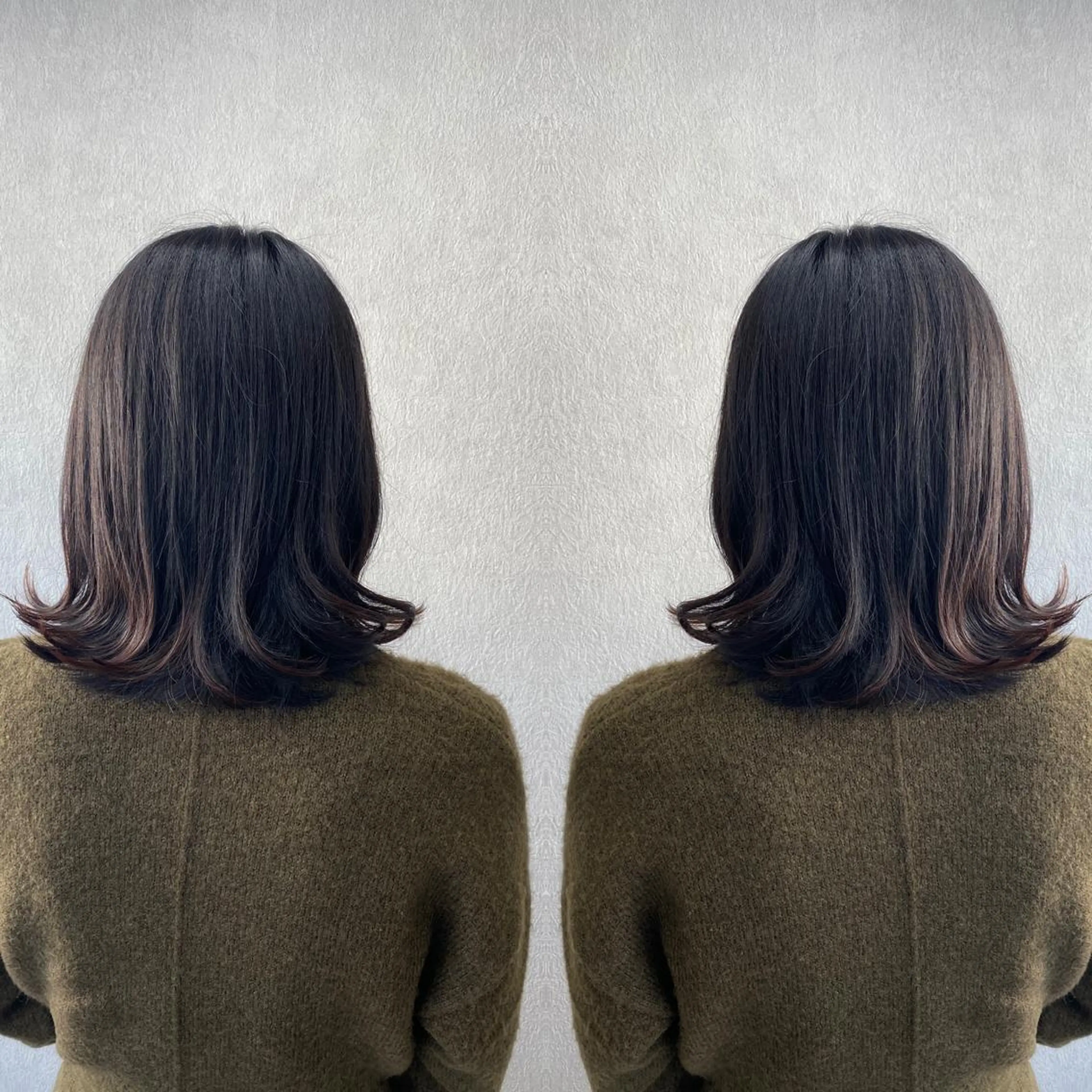 ミディアム カラー カット ヘアカラー トリートメント tocca 💜石田愛結💜のヘアスタイル