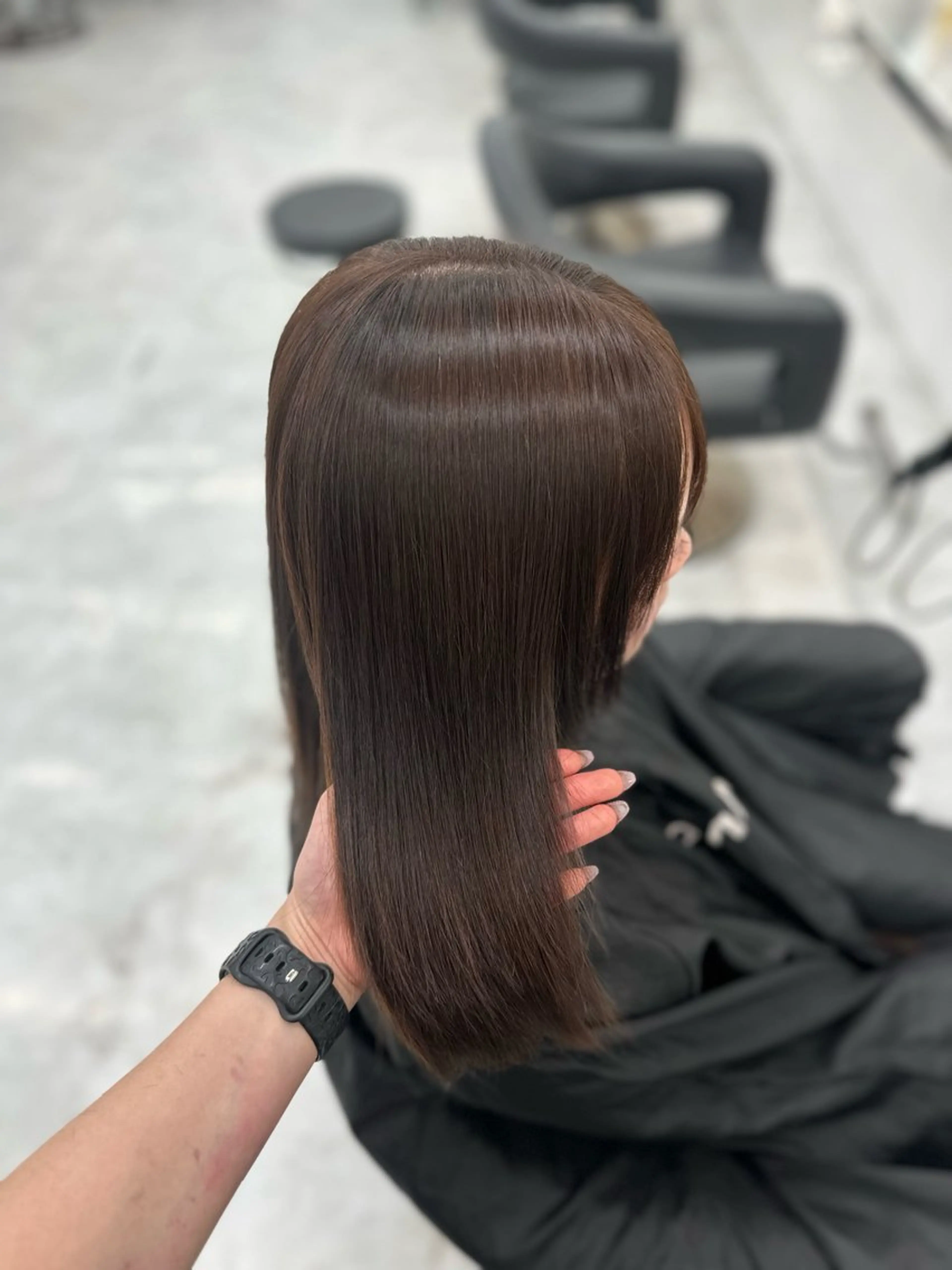 カラー カット ヘアカラー 透ける透明感カラー 🤍anju🎀のヘアスタイル