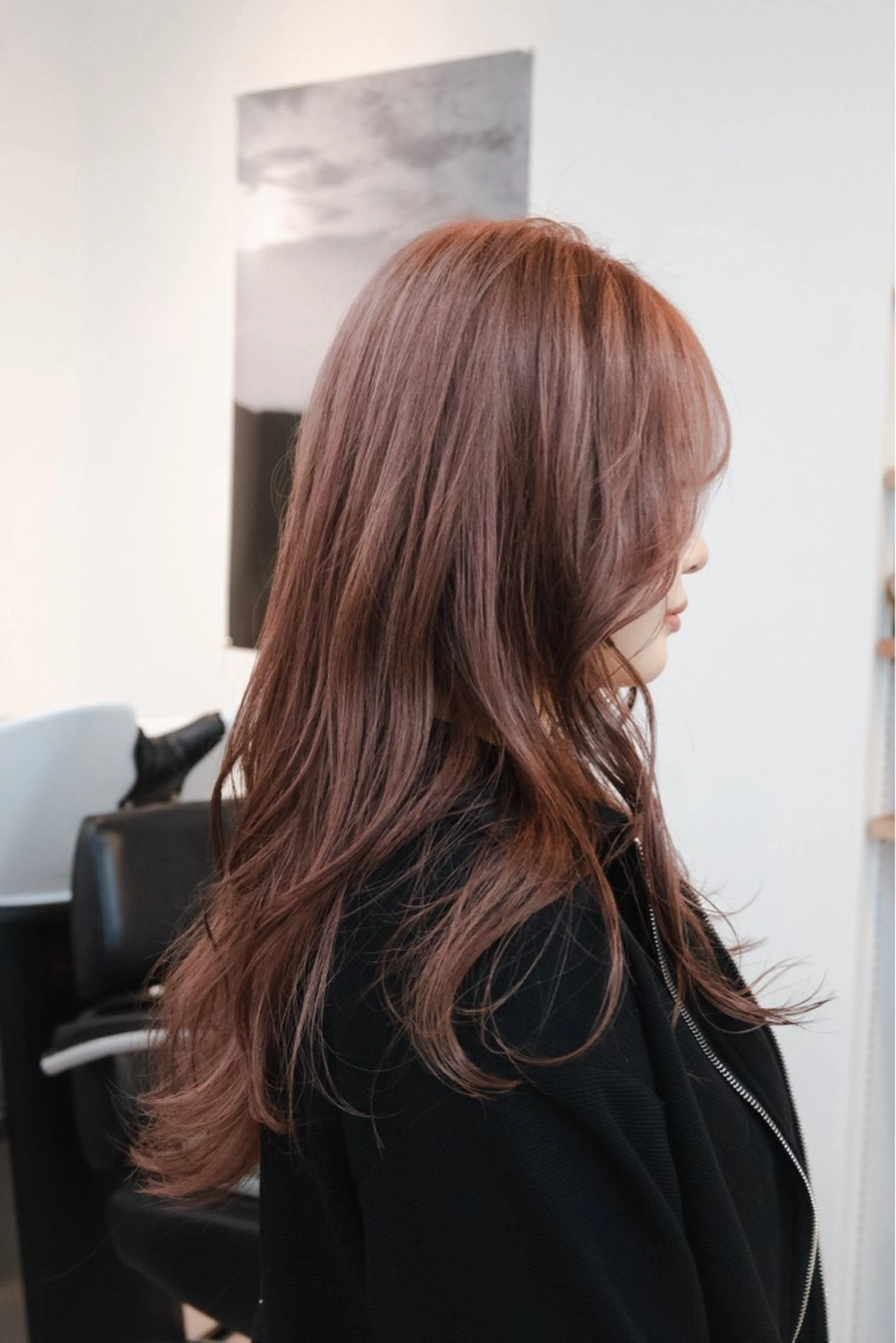 セミロング カット ヘアカラー トリートメント ちばた/レイヤー 似合わせ/大阪中津のヘアスタイル