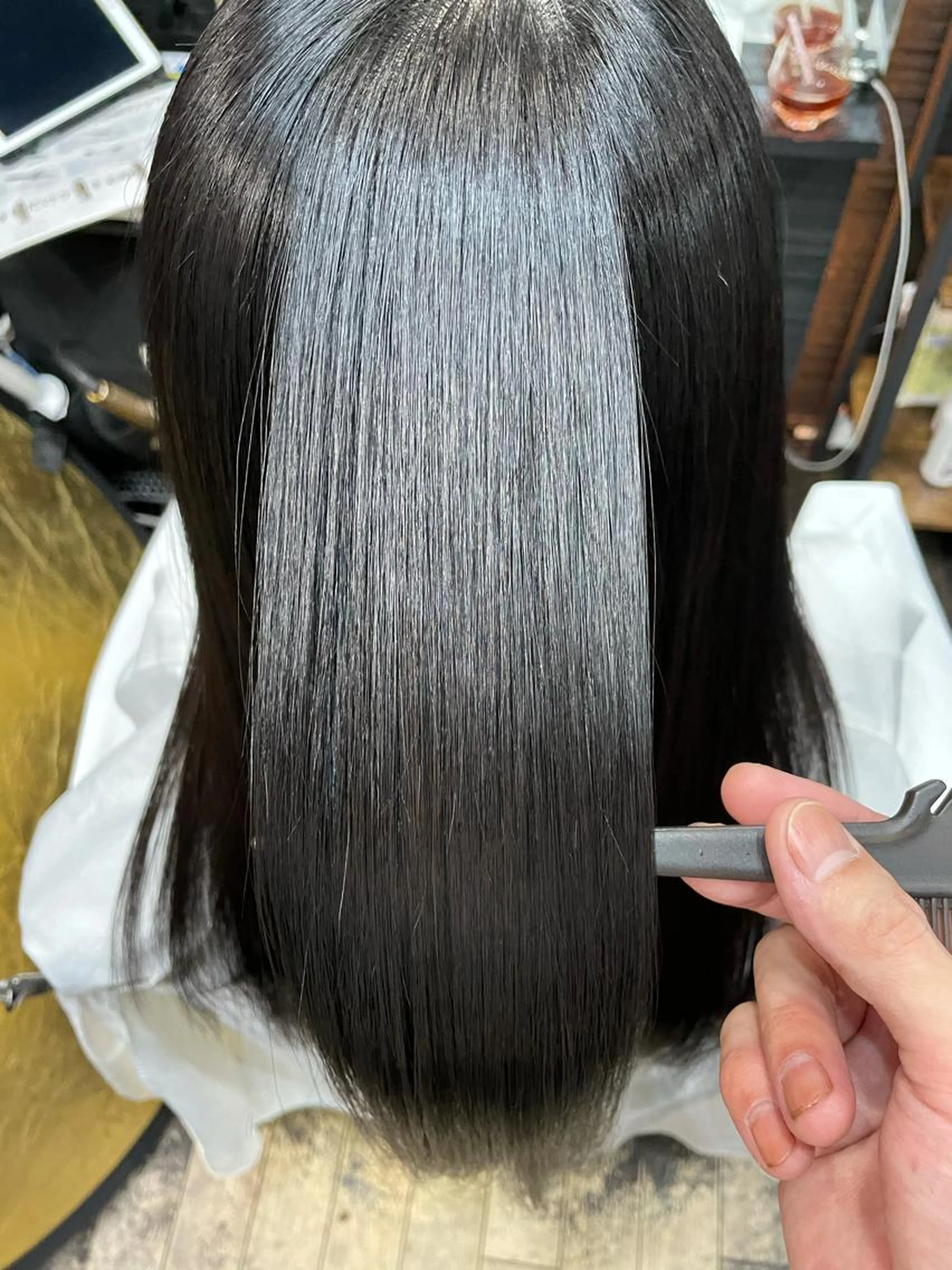 髪質改善トリートメント＋ハホニコトリートメント(ケアプロ超音波アイロン使用)＋カットの写真