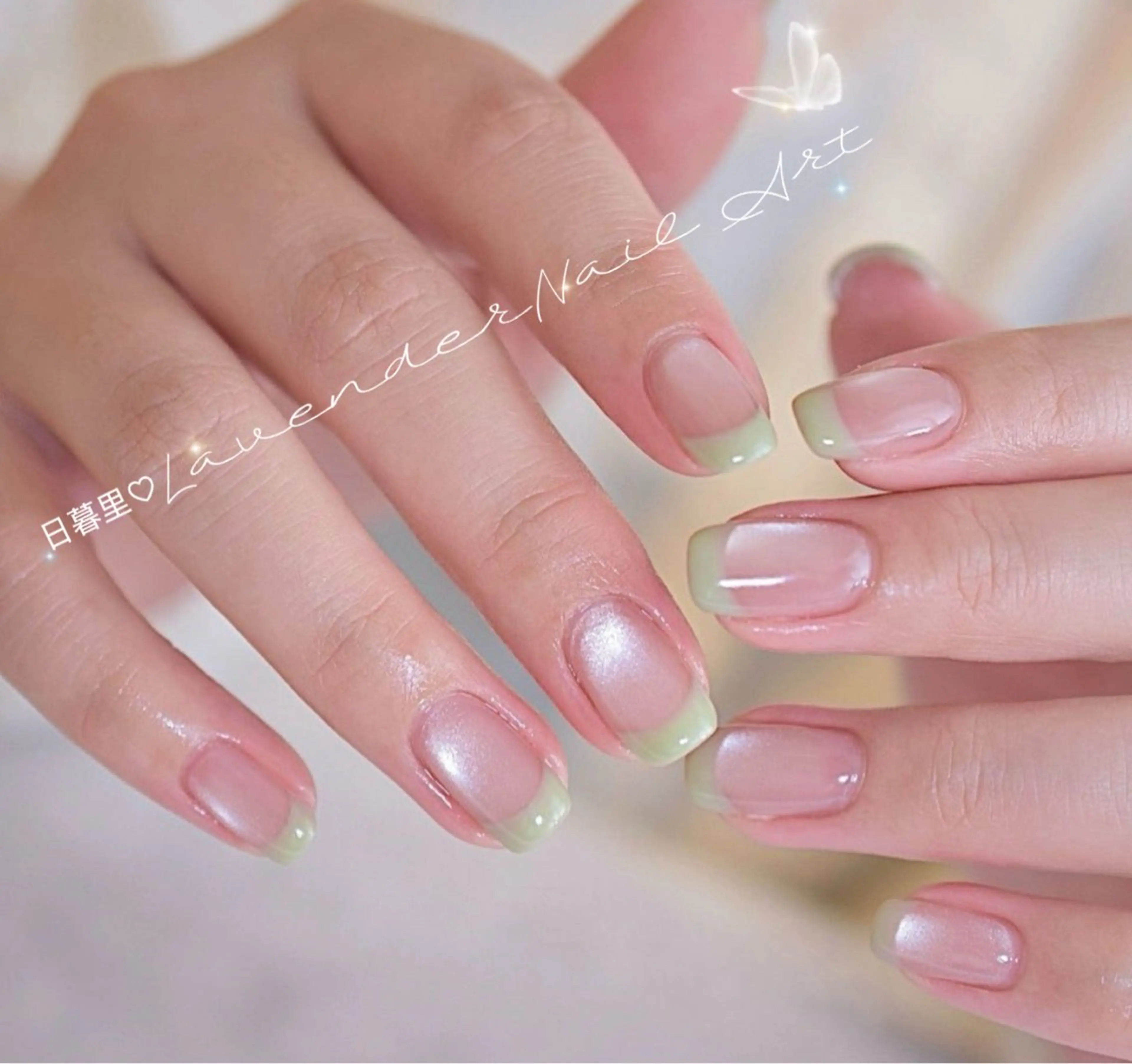 💅Hand 夏ネイル💅Hand マグネット✖️フレンチ￥6980の写真
