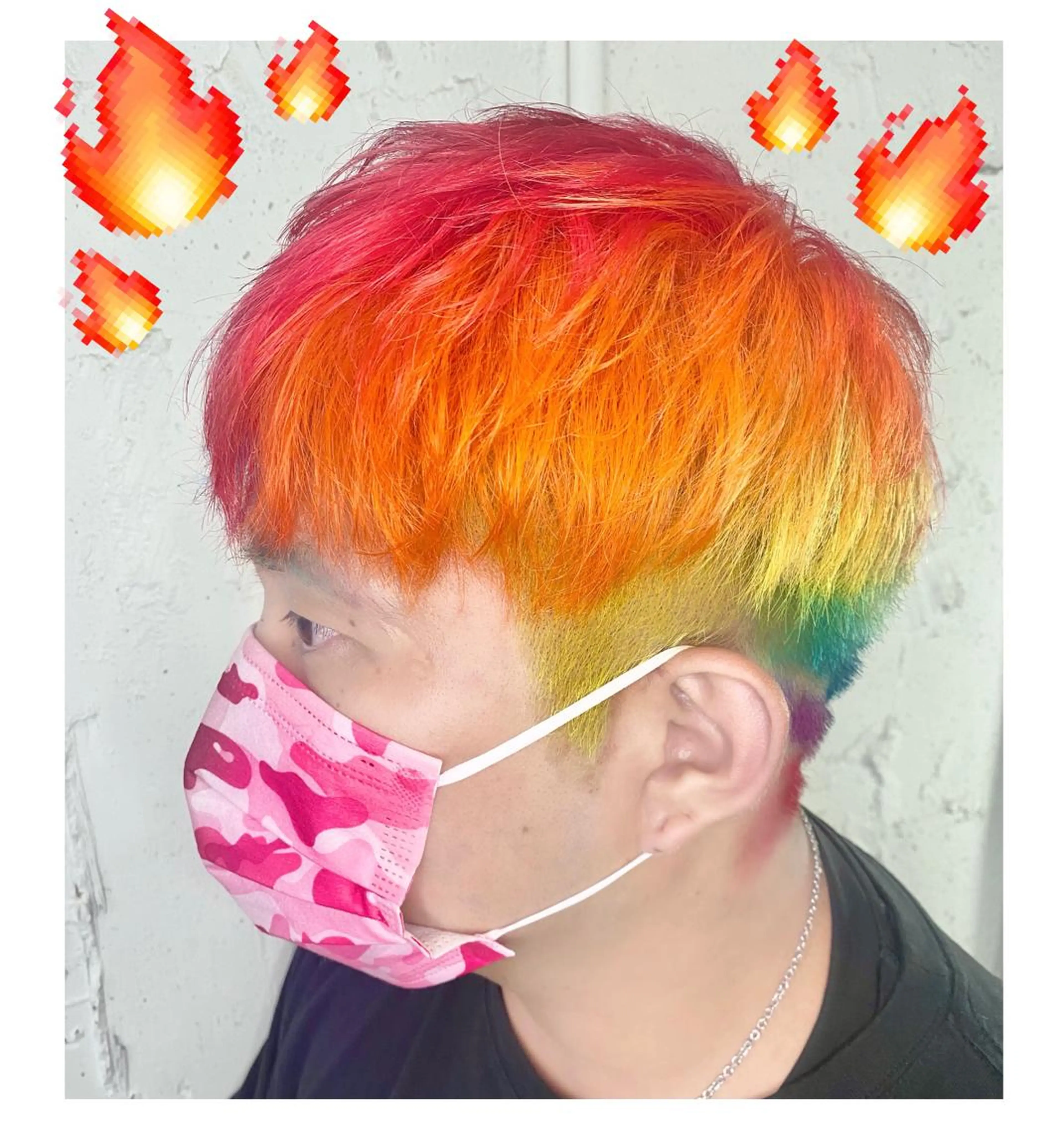 ショート カラー GARU-ガル-所属・TSUNO🦖 派手髪/オタク美容師のヘアスタイル