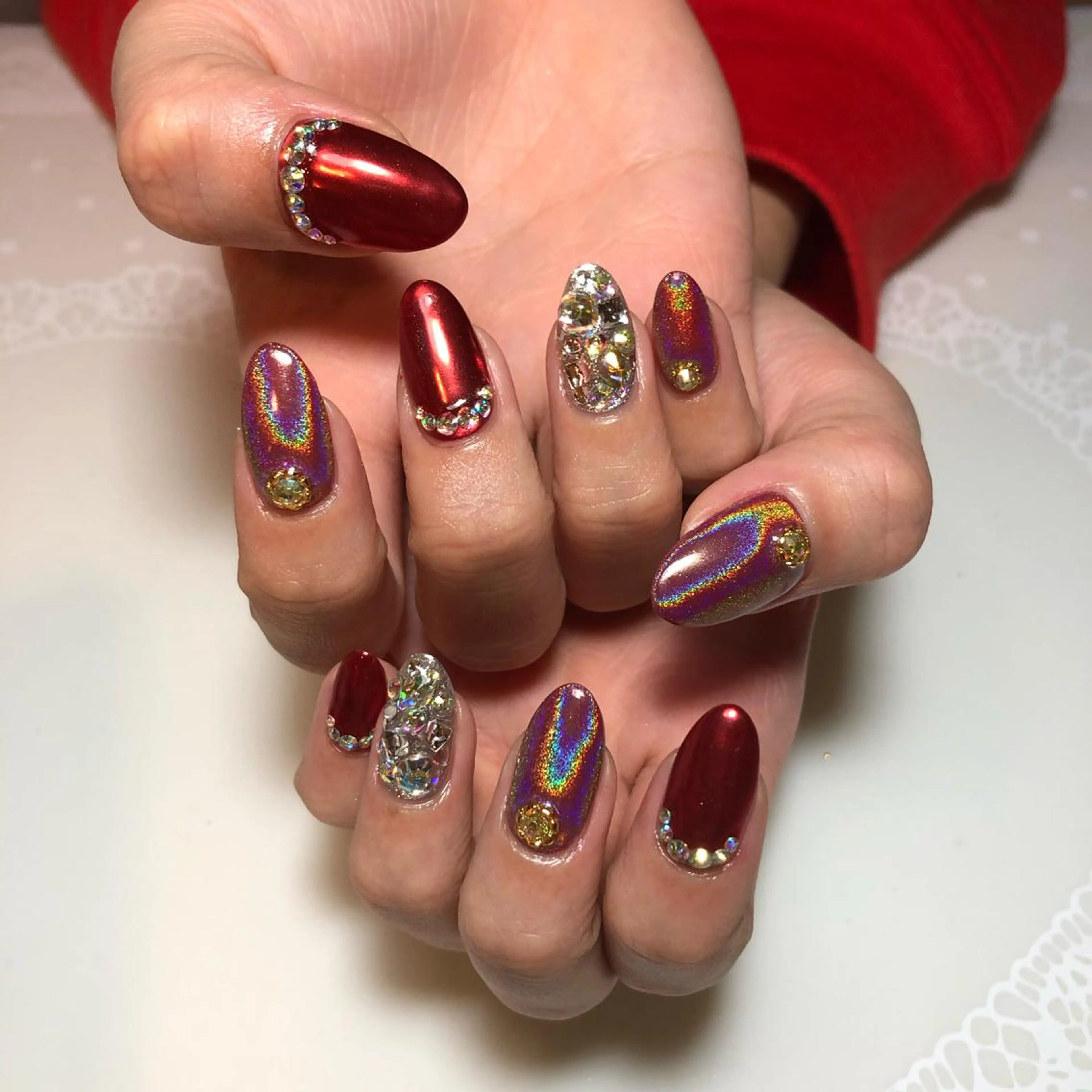 ネイル ミラーネイル g-up nail所属・米田 律子のネイルデザイン