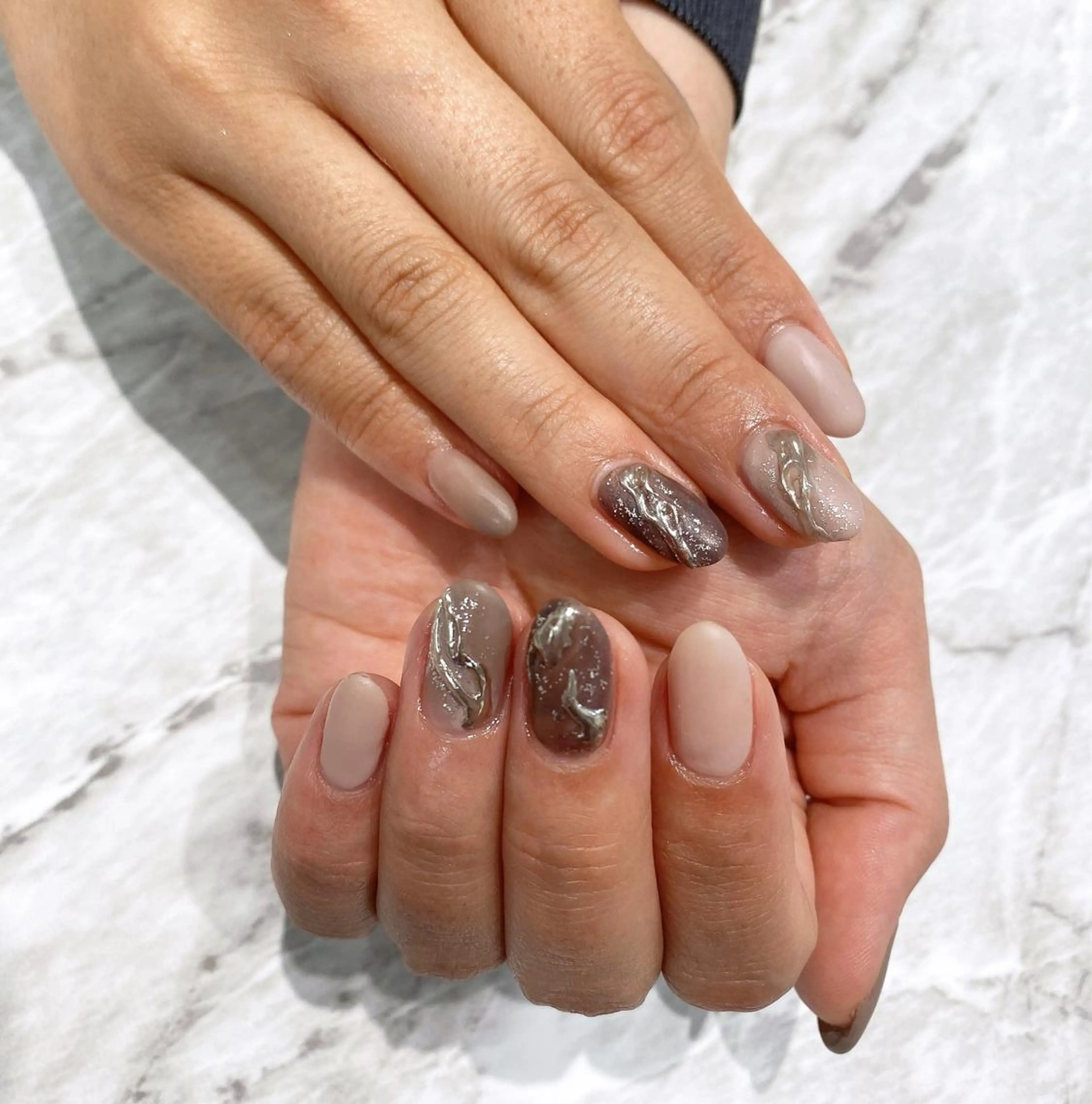 ネイル マットネイル ハンドネイル フットネイル ハンドケア nail salon  AlgeTy所属・✴︎:.｡. MAKI.｡.:✴︎のネイルデザイン