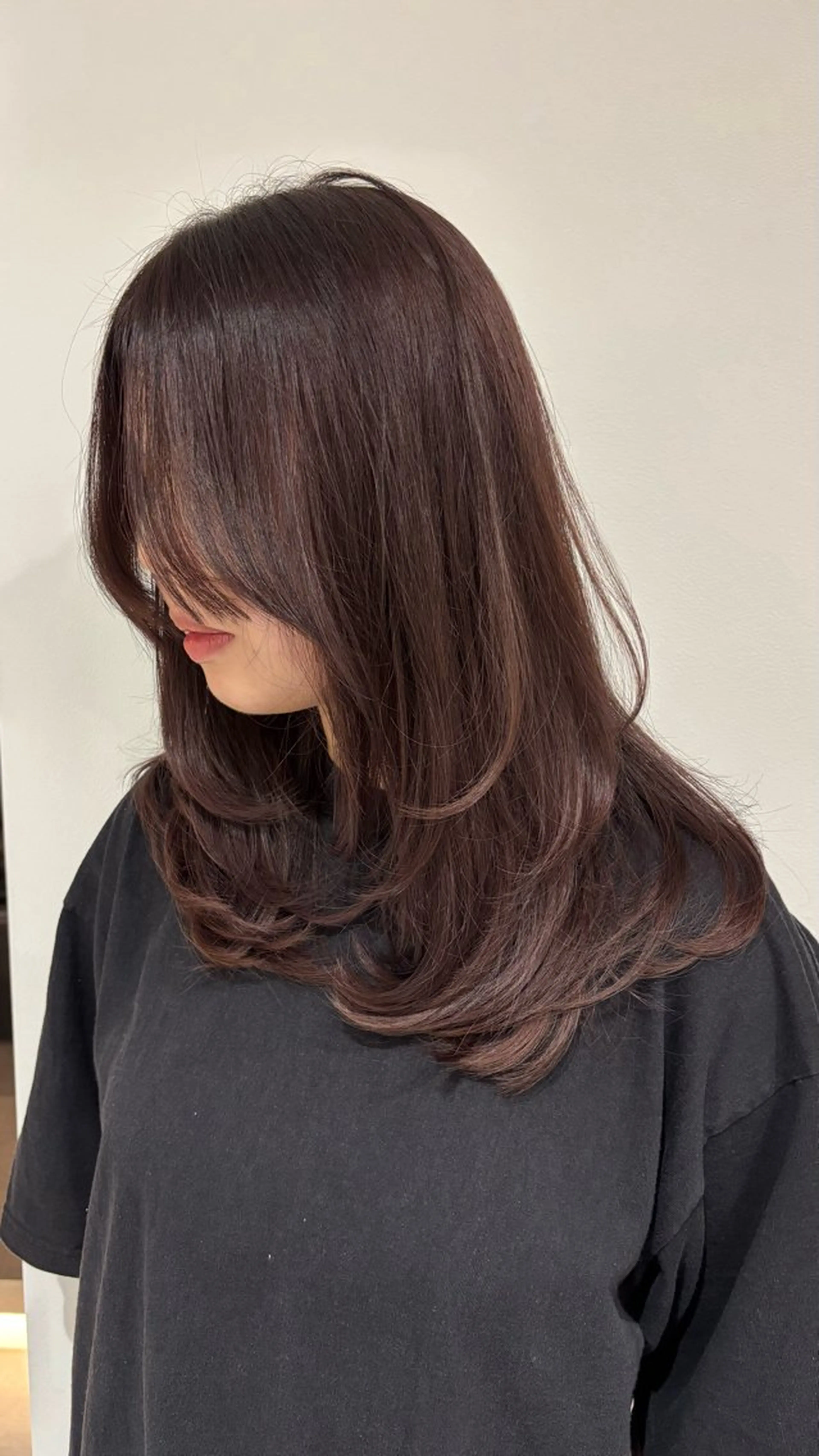 セミロング カラー ベージュカラー ブリーチ ブラウンカラー ケアブリーチ カシス カット ヘアカラー トリートメント レイヤー/ボブモデル 募集中🕊️正源のヘアスタイル