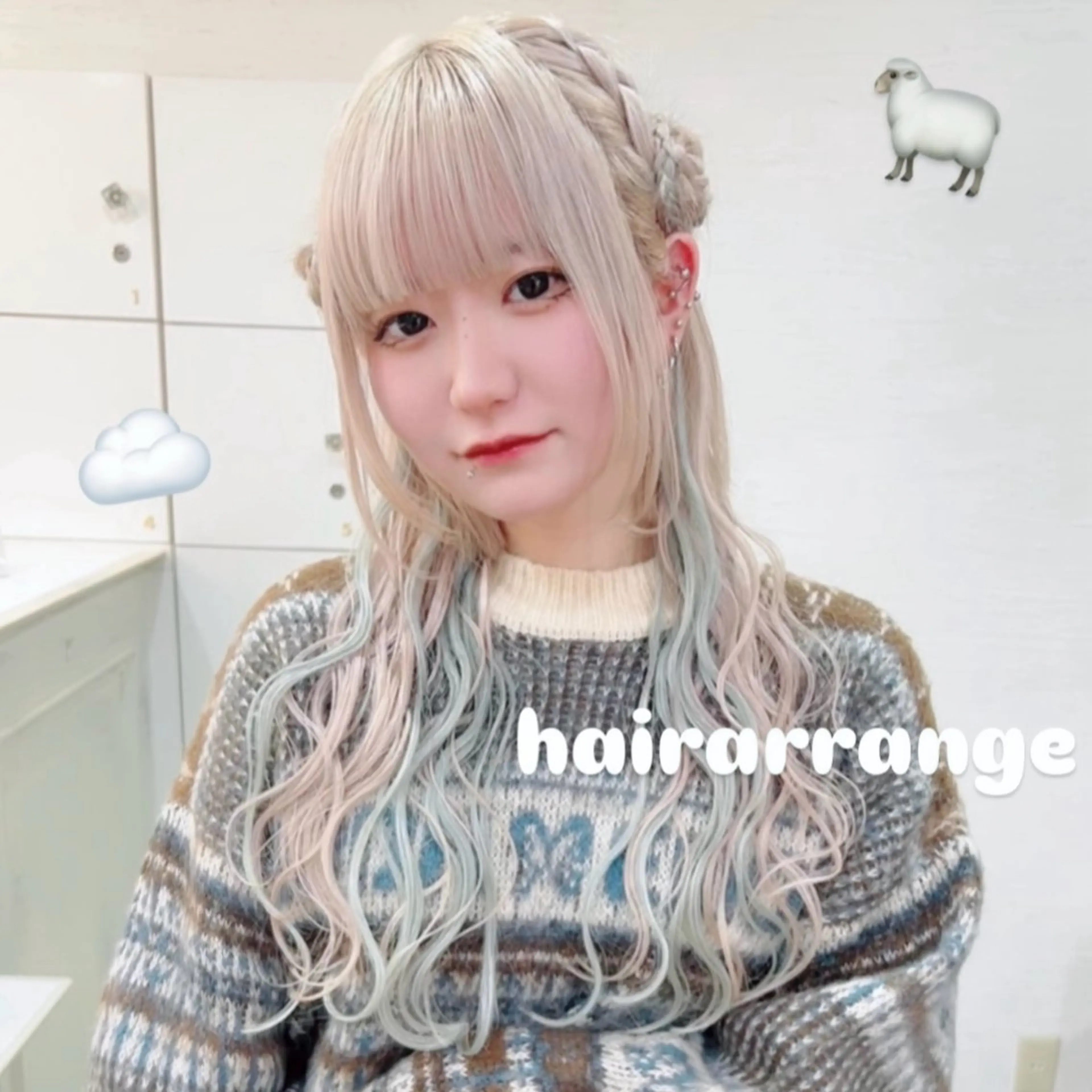 ロング ヘアアレンジ inq sakae所属・りん🌷︎名古屋 ブリーチカラーのヘアスタイル