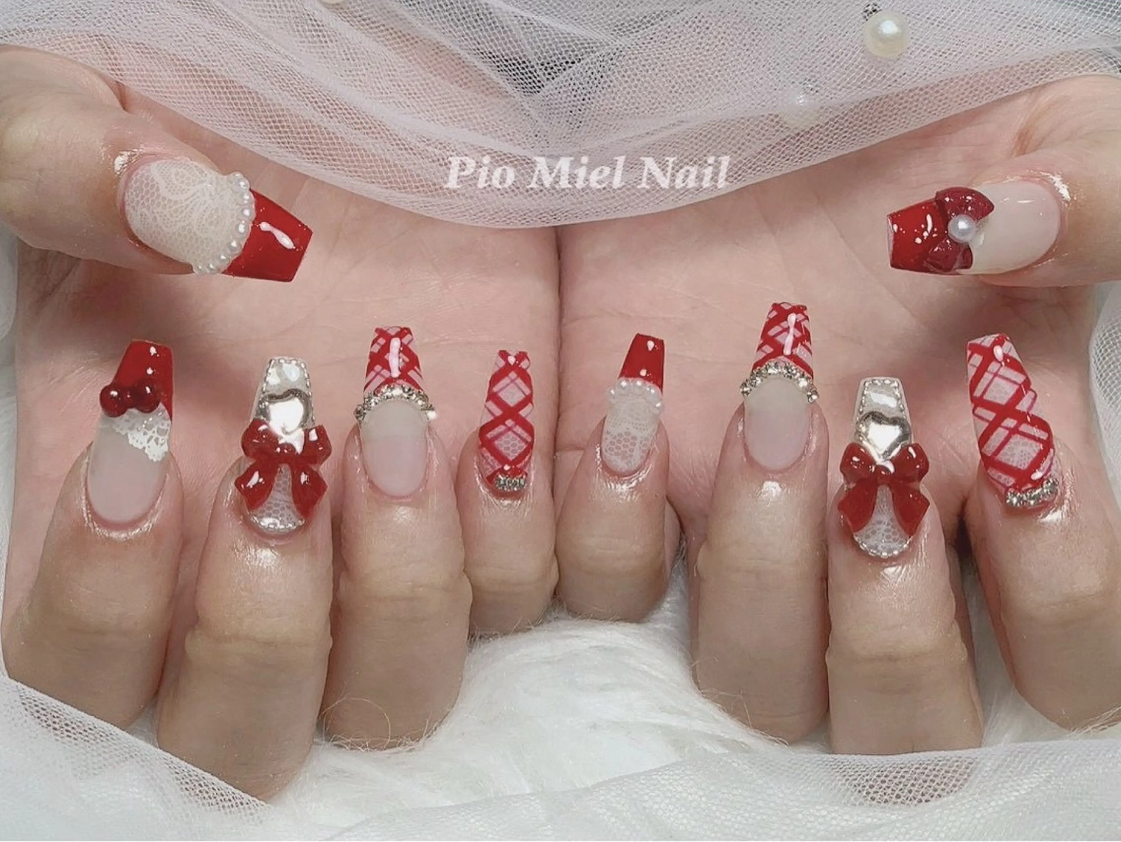 ネイル ハンドネイル HANA 長さだしのネイルデザイン