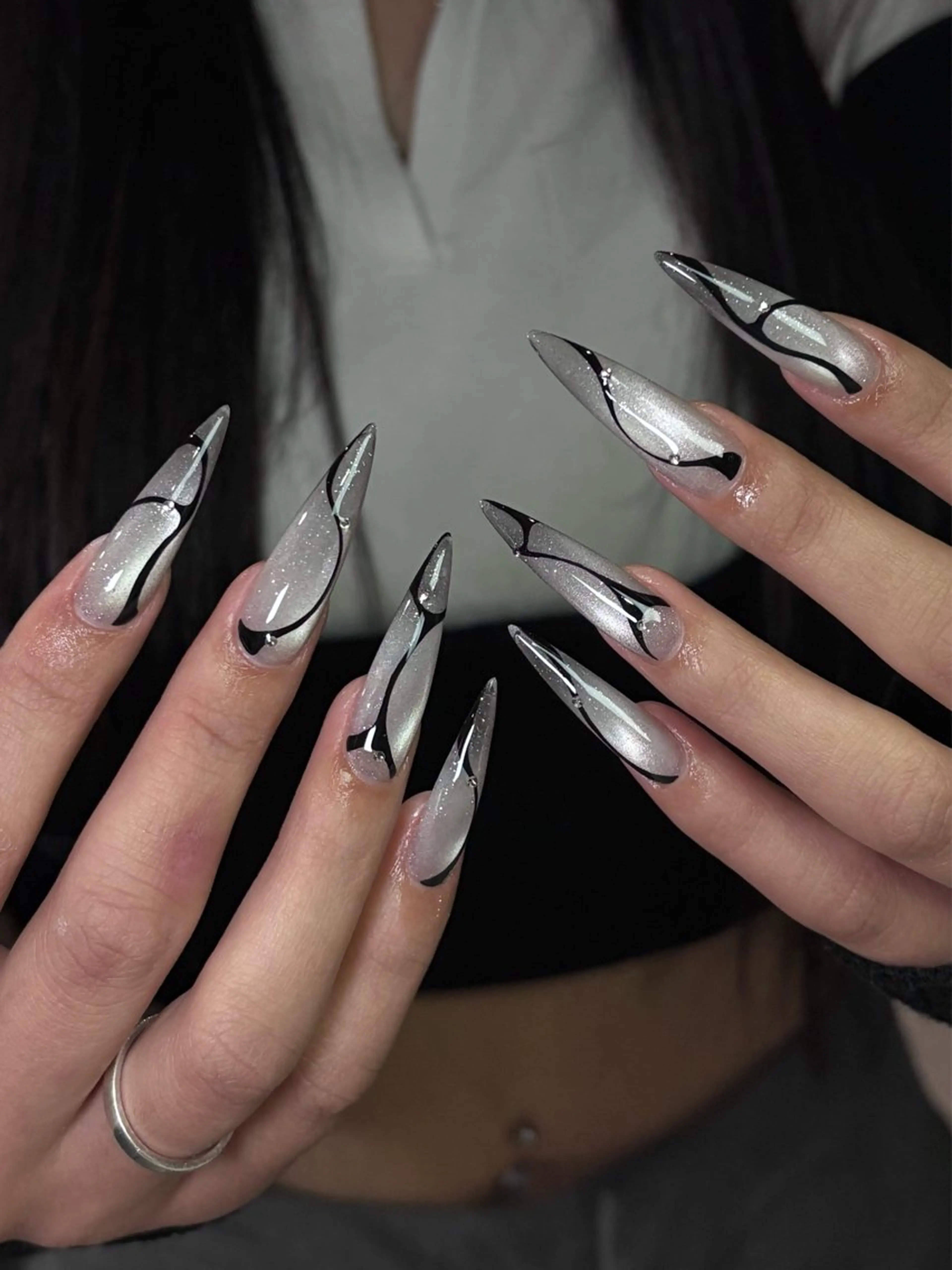 ネイル ハンドネイル Dark honey スカルプ専門原宿店のネイルデザイン