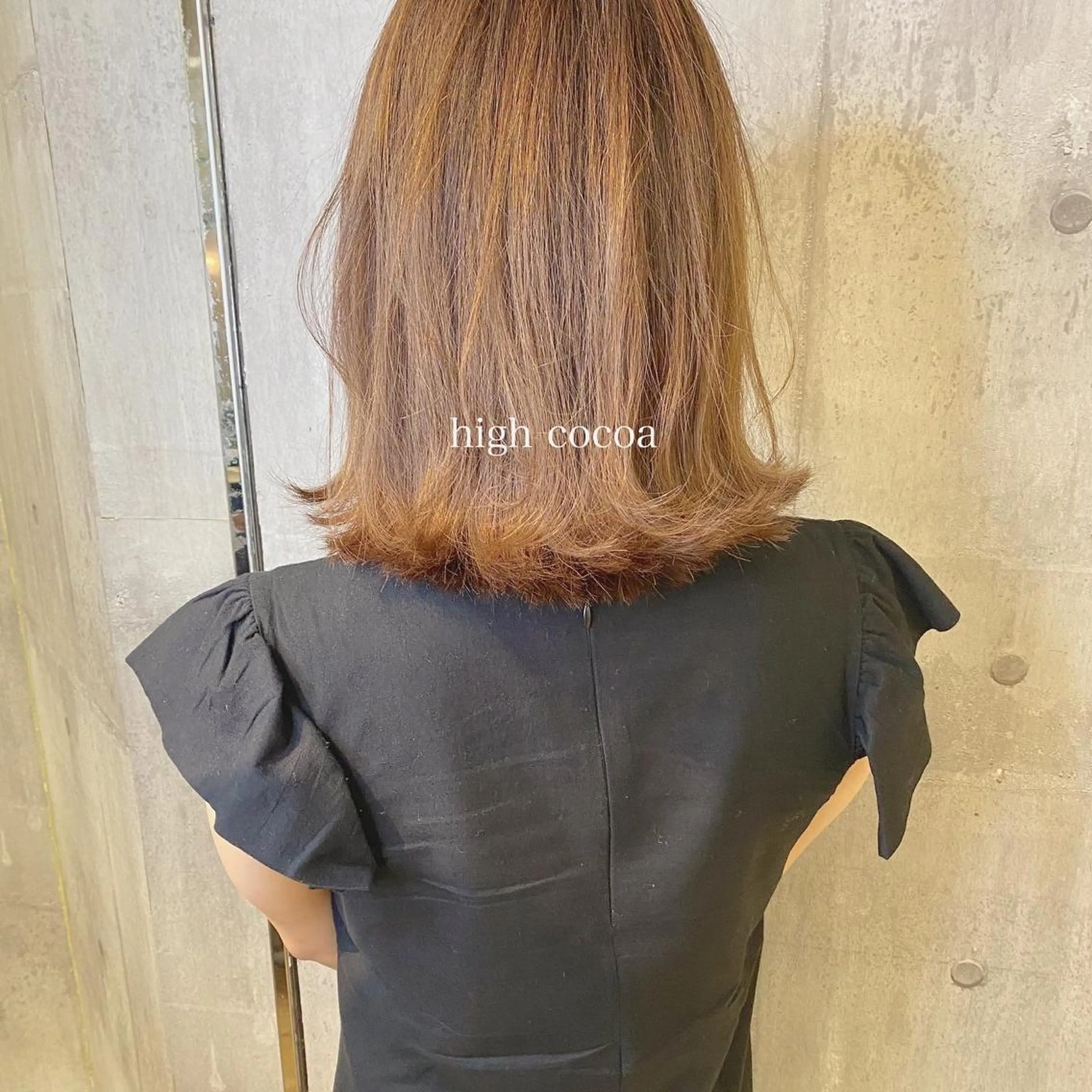 ミディアム カラー ベージュカラー ココアベージュ ハイライトカラー ハイライト カット ヘアカラー トリートメント 髪質改善ｶﾗｰ ｹｱﾌﾞﾘｰﾁ/ﾀﾑのヘアスタイル