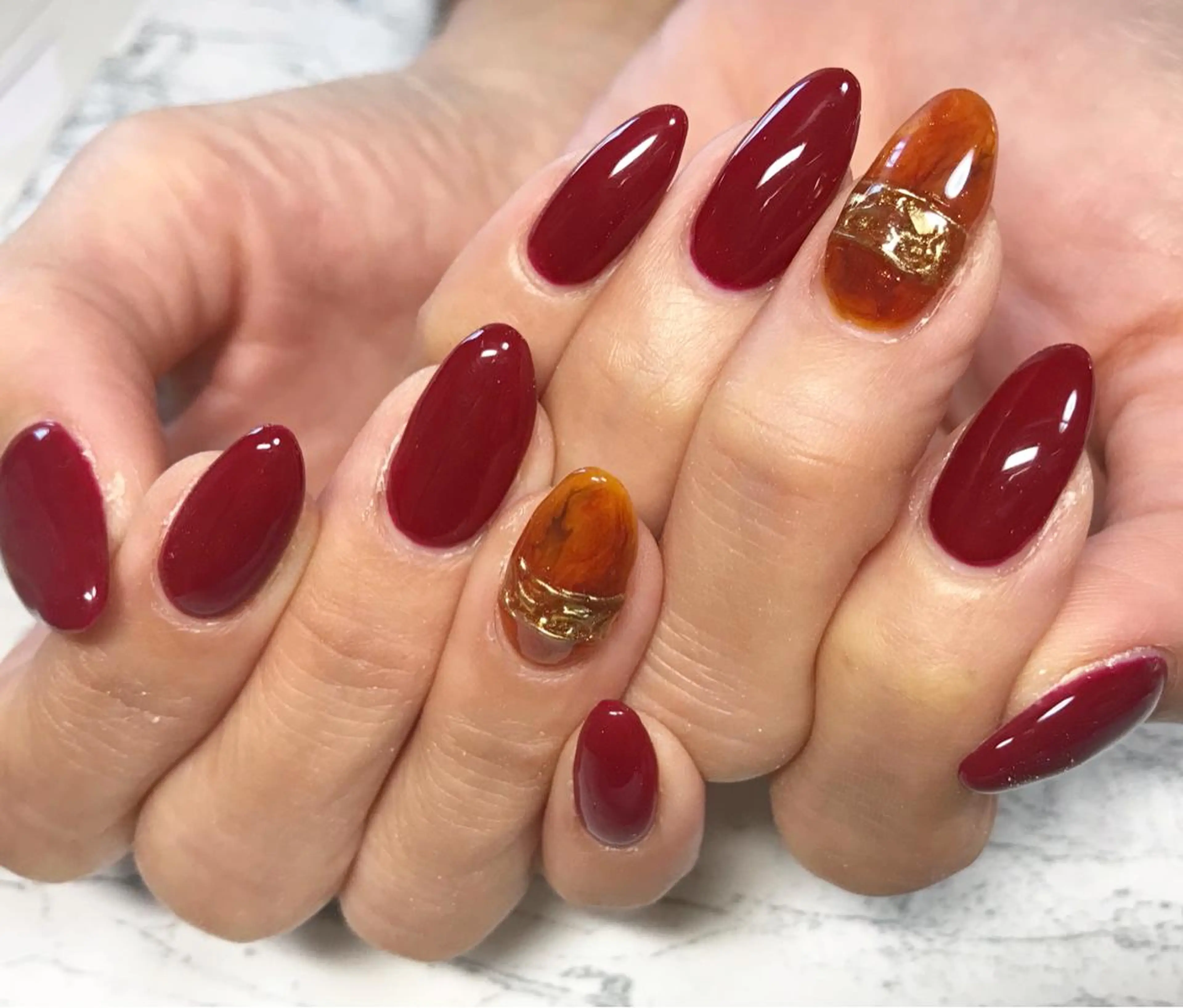 ネイル べっ甲ネイル フットネイル ニュアンスネイル シンプルネイル 春ネイル ネイル フフラ所属・nail fufla ♡yamane♡のネイルデザイン