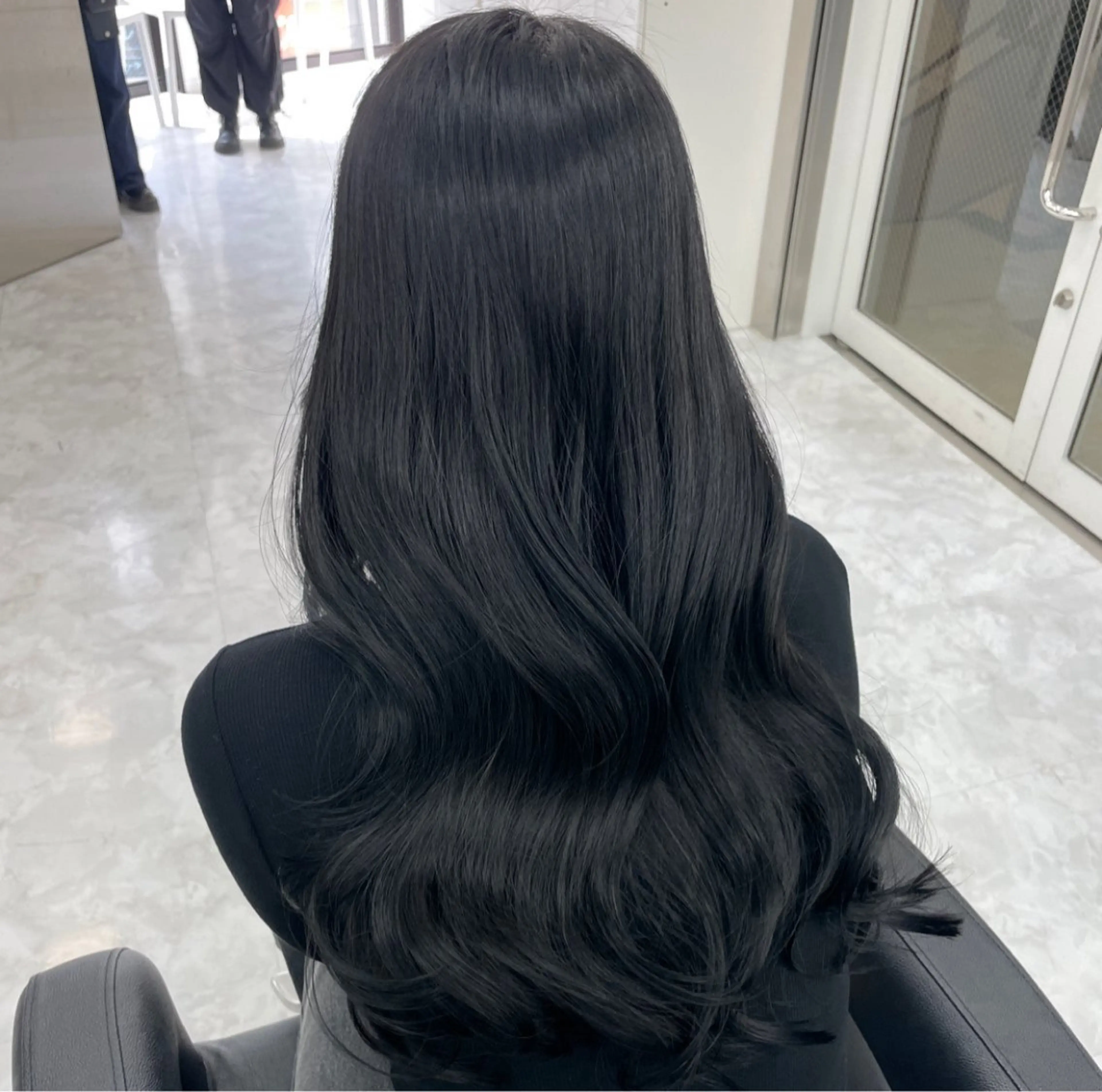 ロング トリートメント ヘッドスパ ヘアセット 韓国ヘア/ブリーチ無 しWカラー/オリーブのヘアスタイル