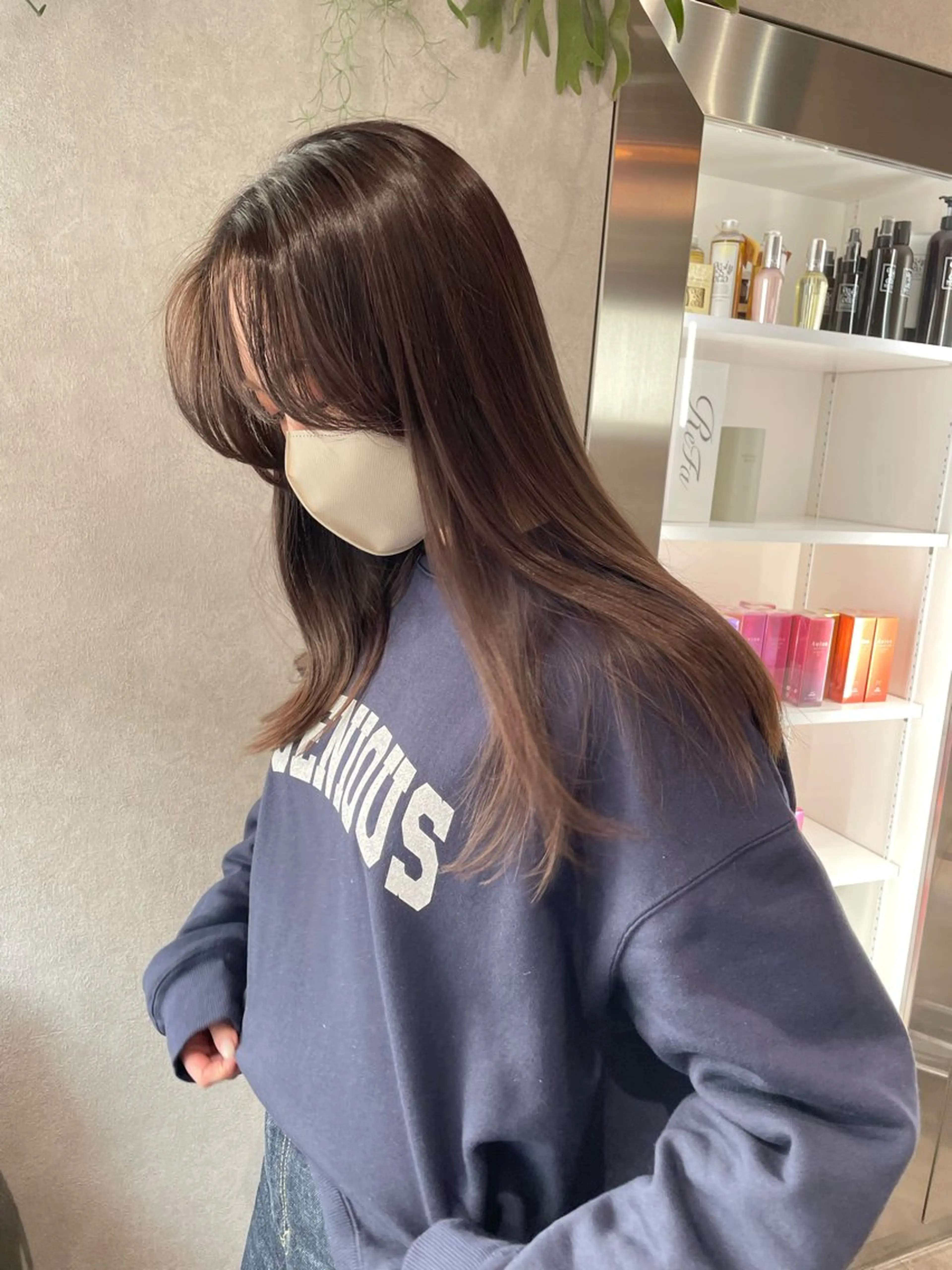 セミロング カラー ブリーチ ダブルカラー ブリーチなしカラー ヘアカラー トリートメント ナチュラル透明感🌱 小山美樹子のヘアスタイル