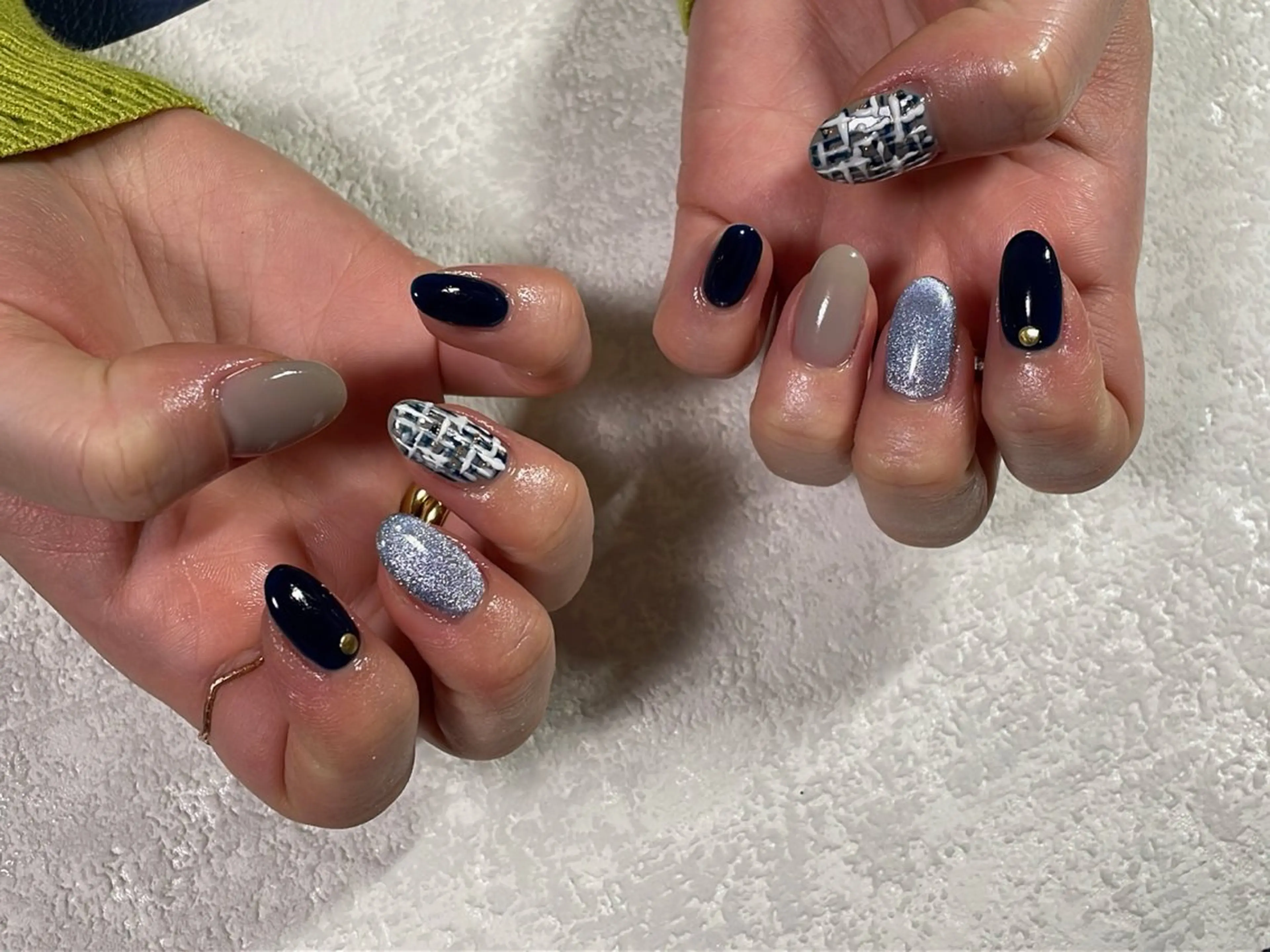 ネイル オーロラネイル フットネイル フレンチネイル ジェルネイル 韓国ネイル ハンドネイル kiki nail 二子玉川のネイルデザイン