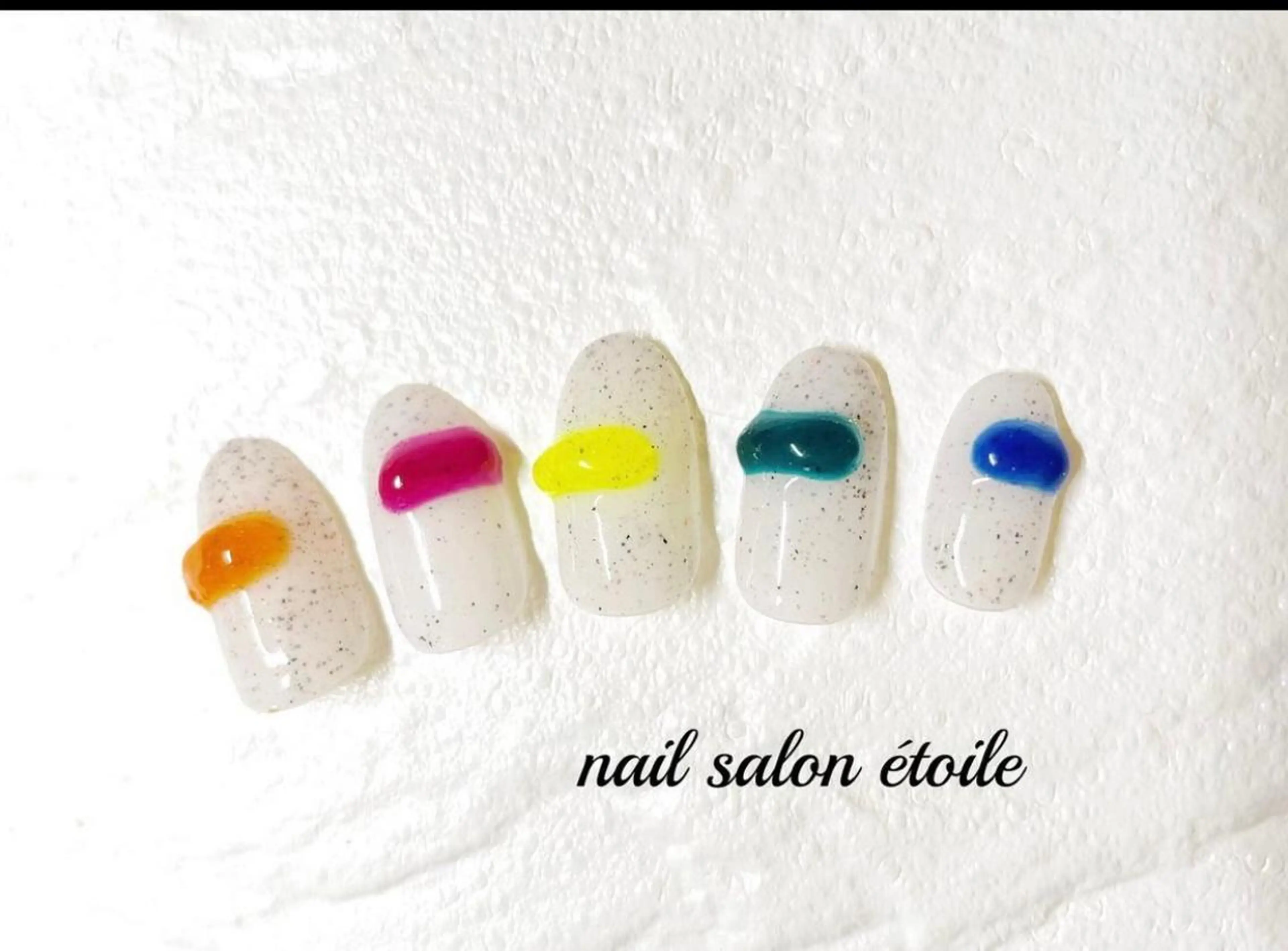 ネイル アートネイル クリアネイル ジェルネイル ぷっくりネイル ホワイト ハンドネイル nail salon étoileのネイルデザイン