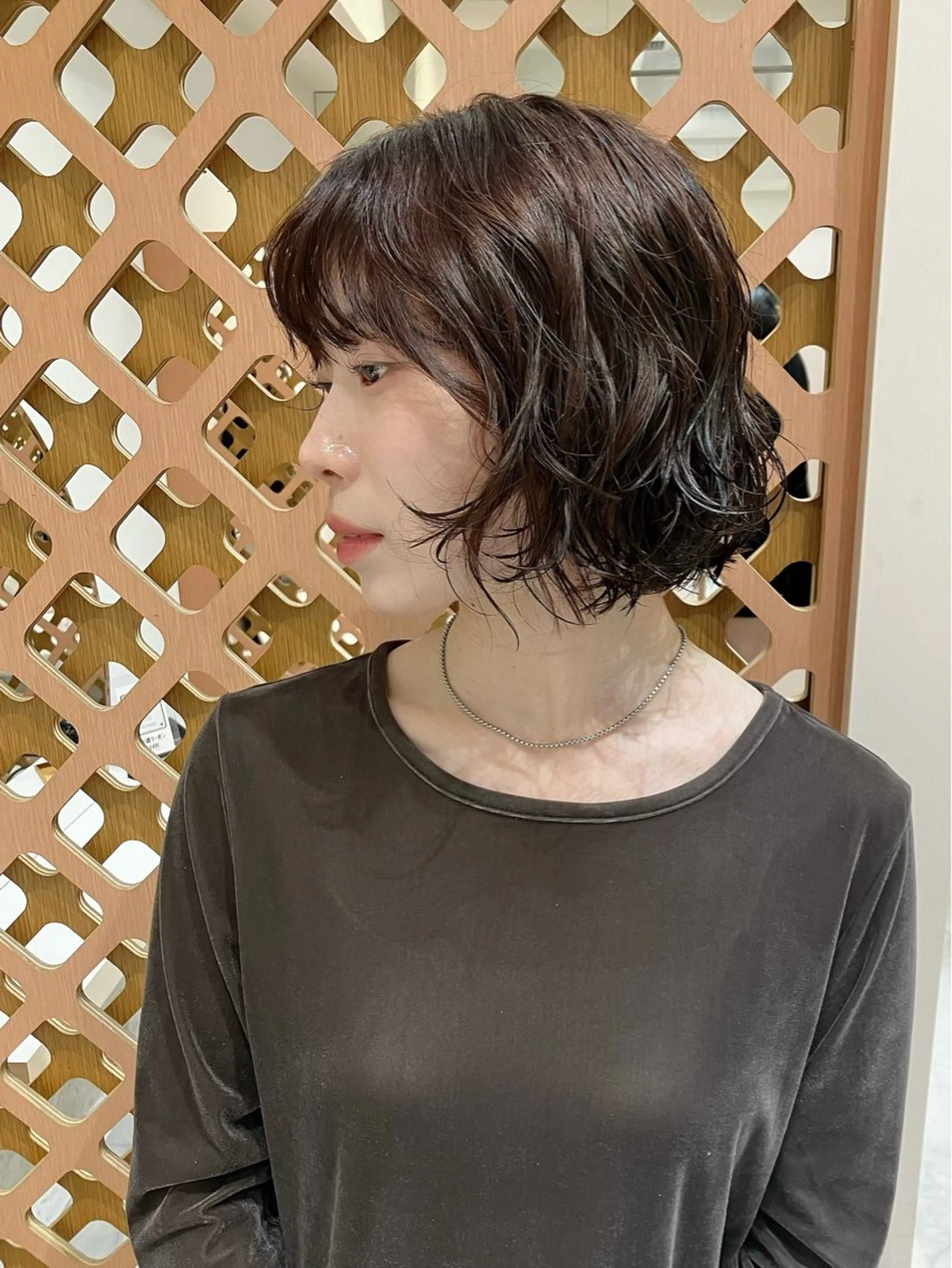 ショート パーマ ボブ カット パーマ 川間 将彦のヘアスタイル