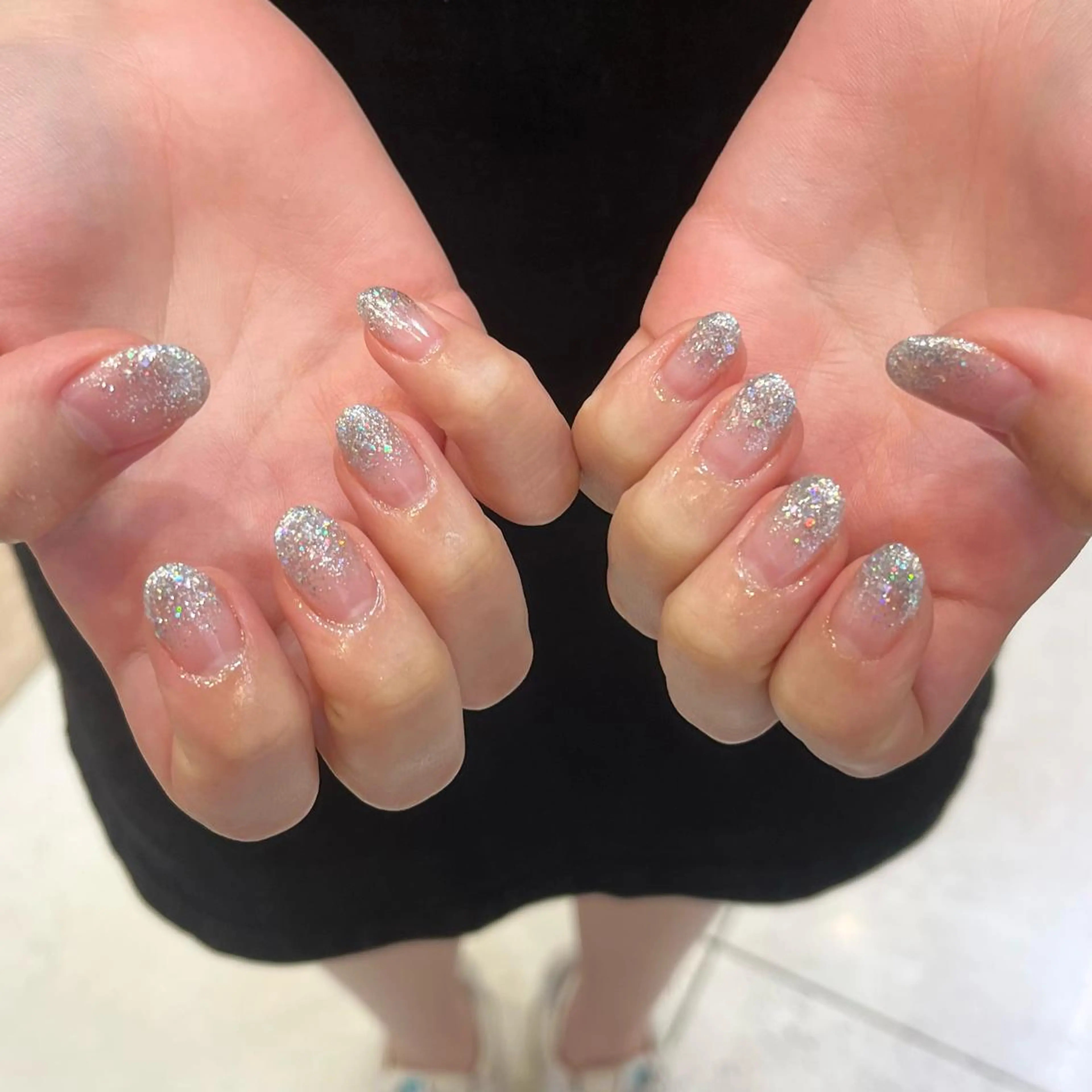 ネイル ラメ(グリッター) ラメグラデーション ハンドネイル nail  ✧︎ Renaのネイルデザイン