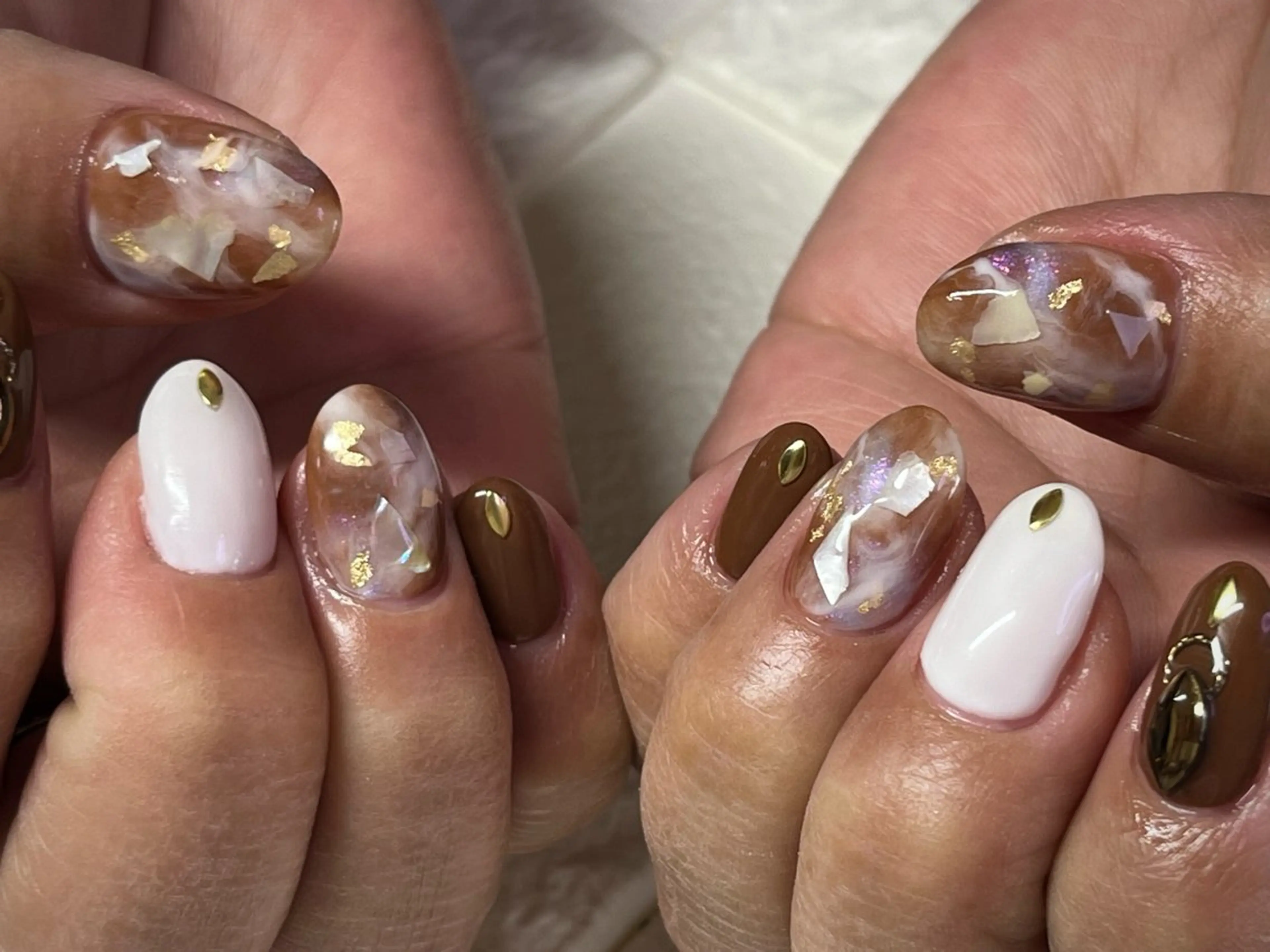 ネイル ニュアンスネイル ハンドネイル まり りぃ〜んのネイルデザイン