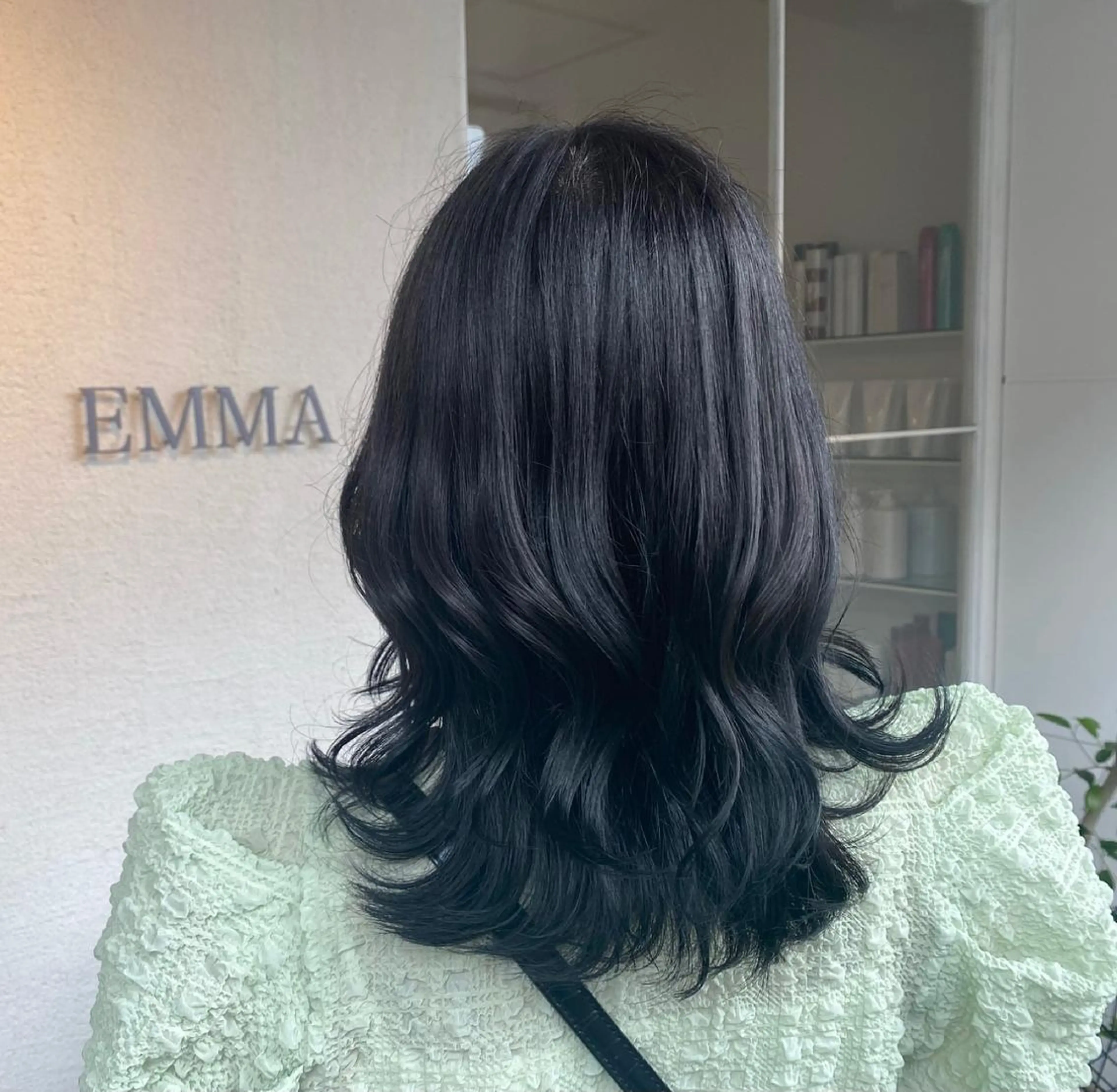 セミロング ヘアカラー たなか もえなのヘアスタイル