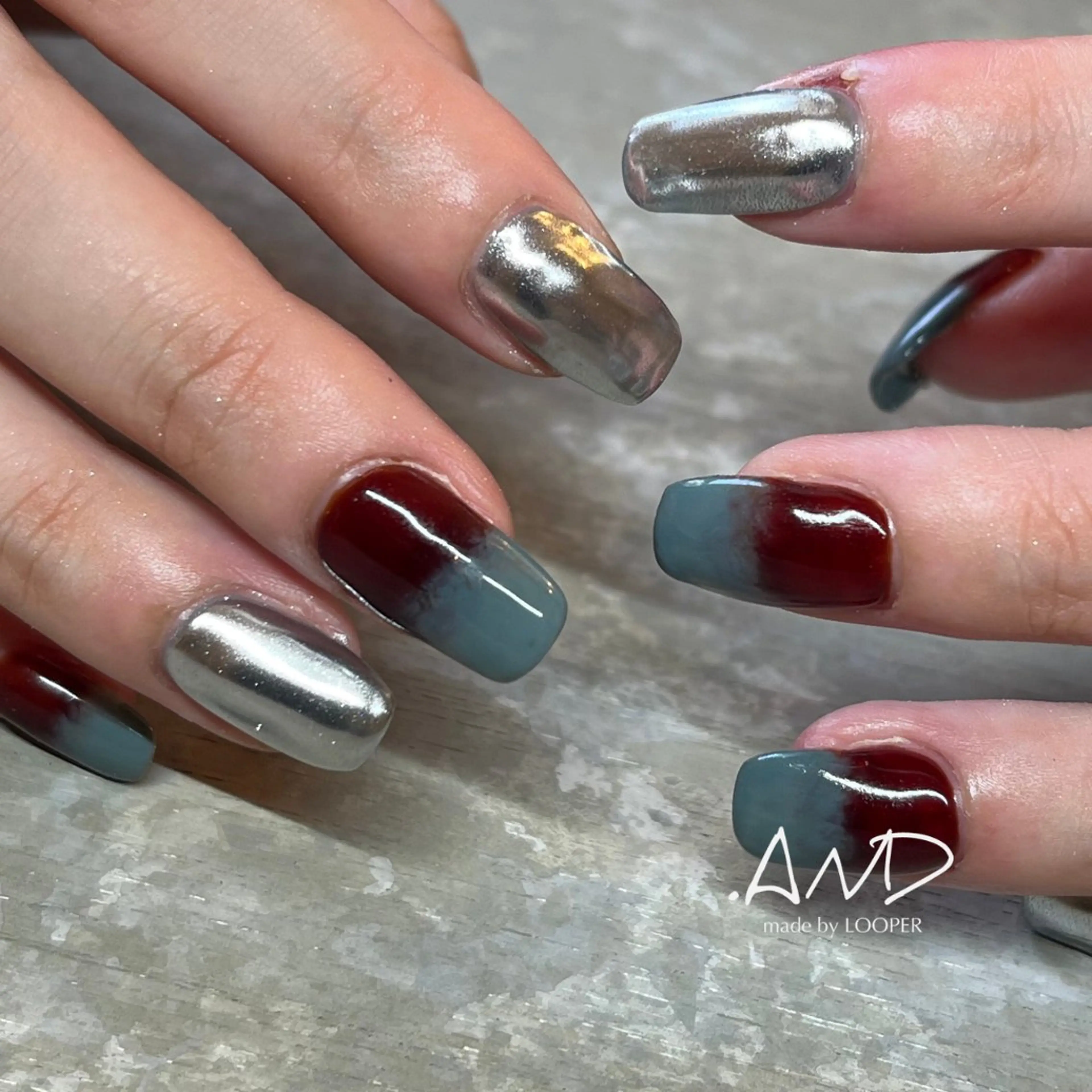 【オフなし】ニュアンスネイル10本シンプルアート➰パラジェルベース無料-simple design artの写真