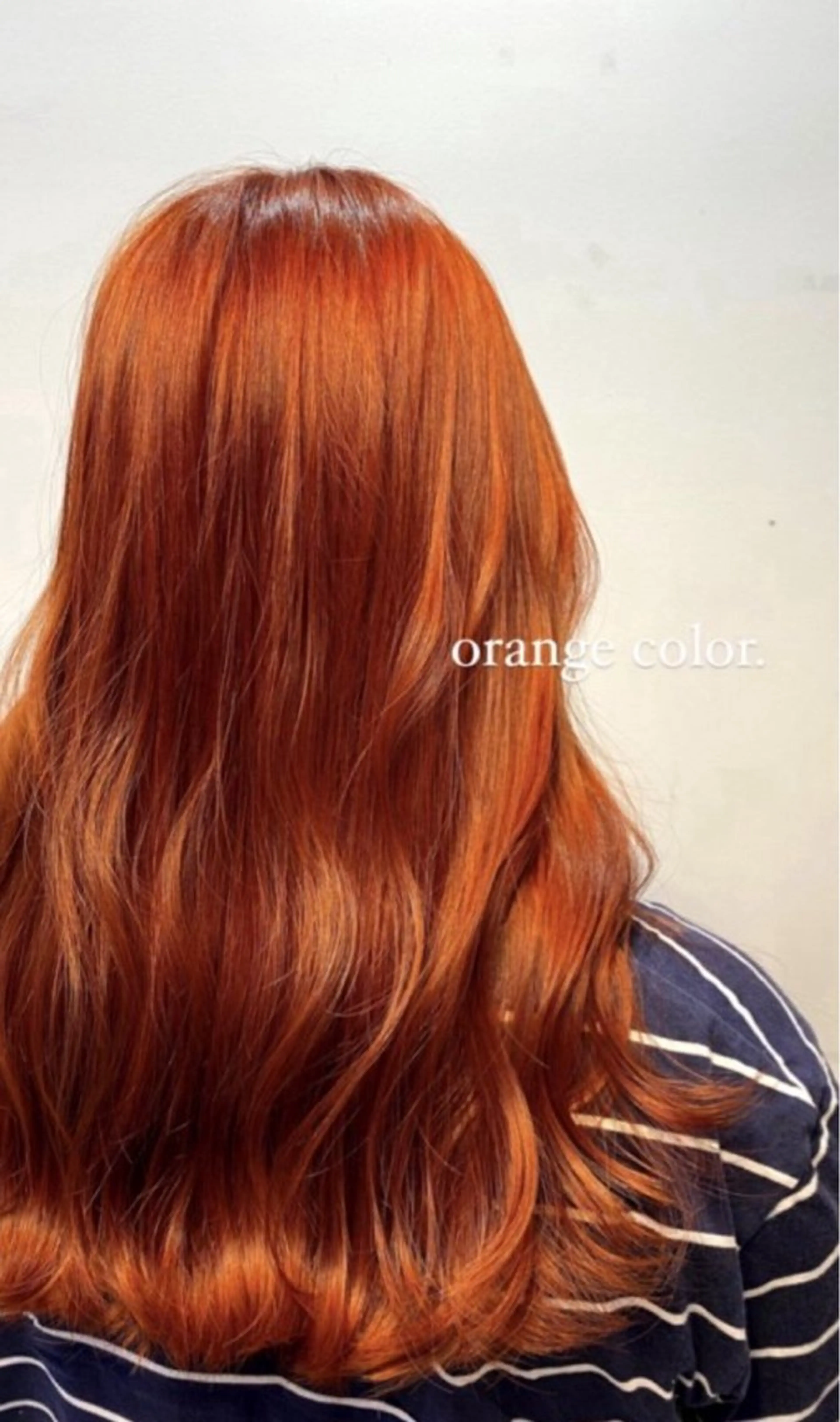 ロング カラー ブリーチ ダブルカラー オレンジ ꪆৎ平行アーチ ྀི ワカナの眉毛・アイブロウイメージ