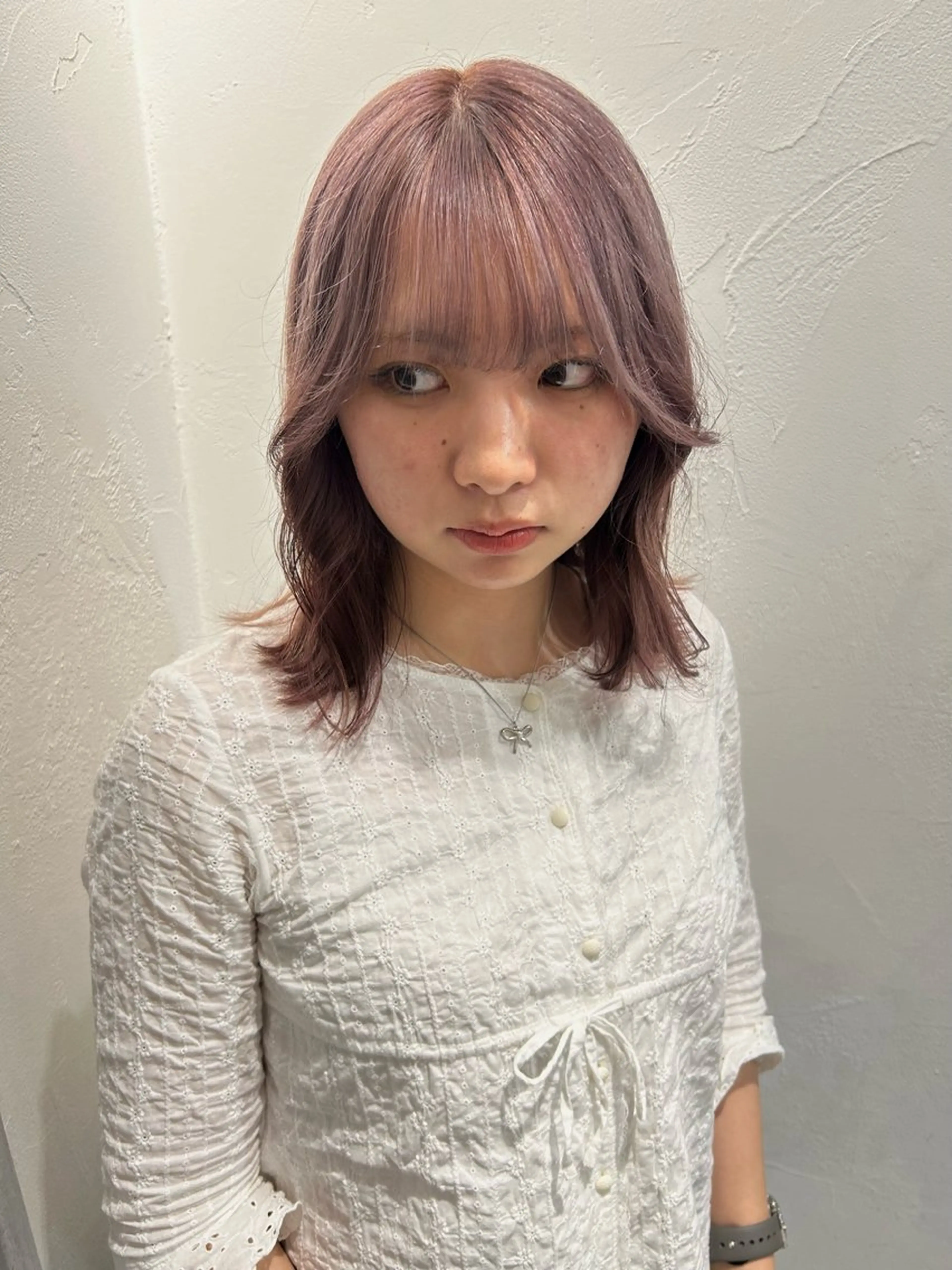 ミディアム カラー ヘアカラー トリートメント ケアパーマ/ケアブリ ーチdaisukeのヘアスタイル