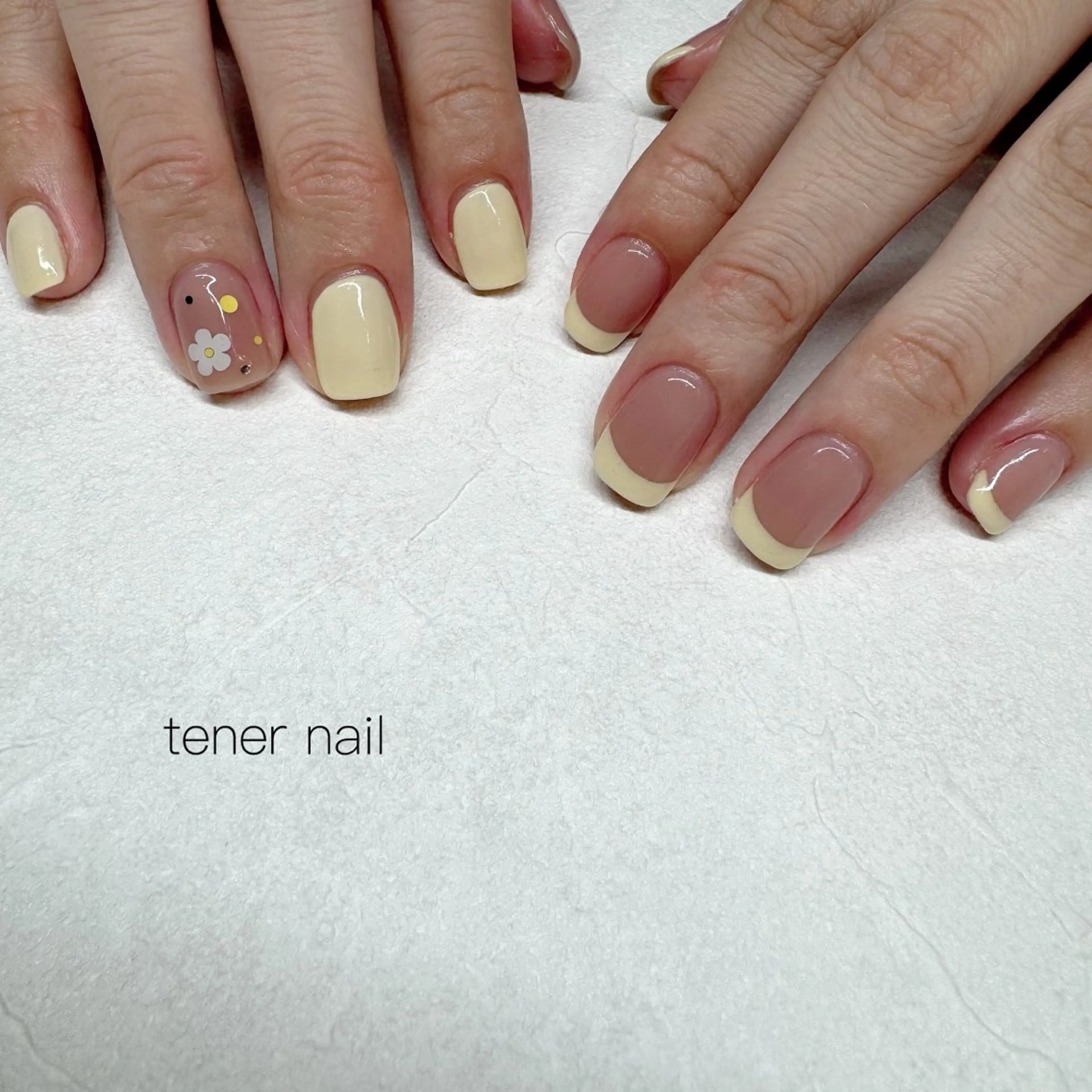 ネイル パステルネイル 黄色 ハンドネイル tener  nail  テネルネイル所属・テネルネイル tener nailのネイルデザイン