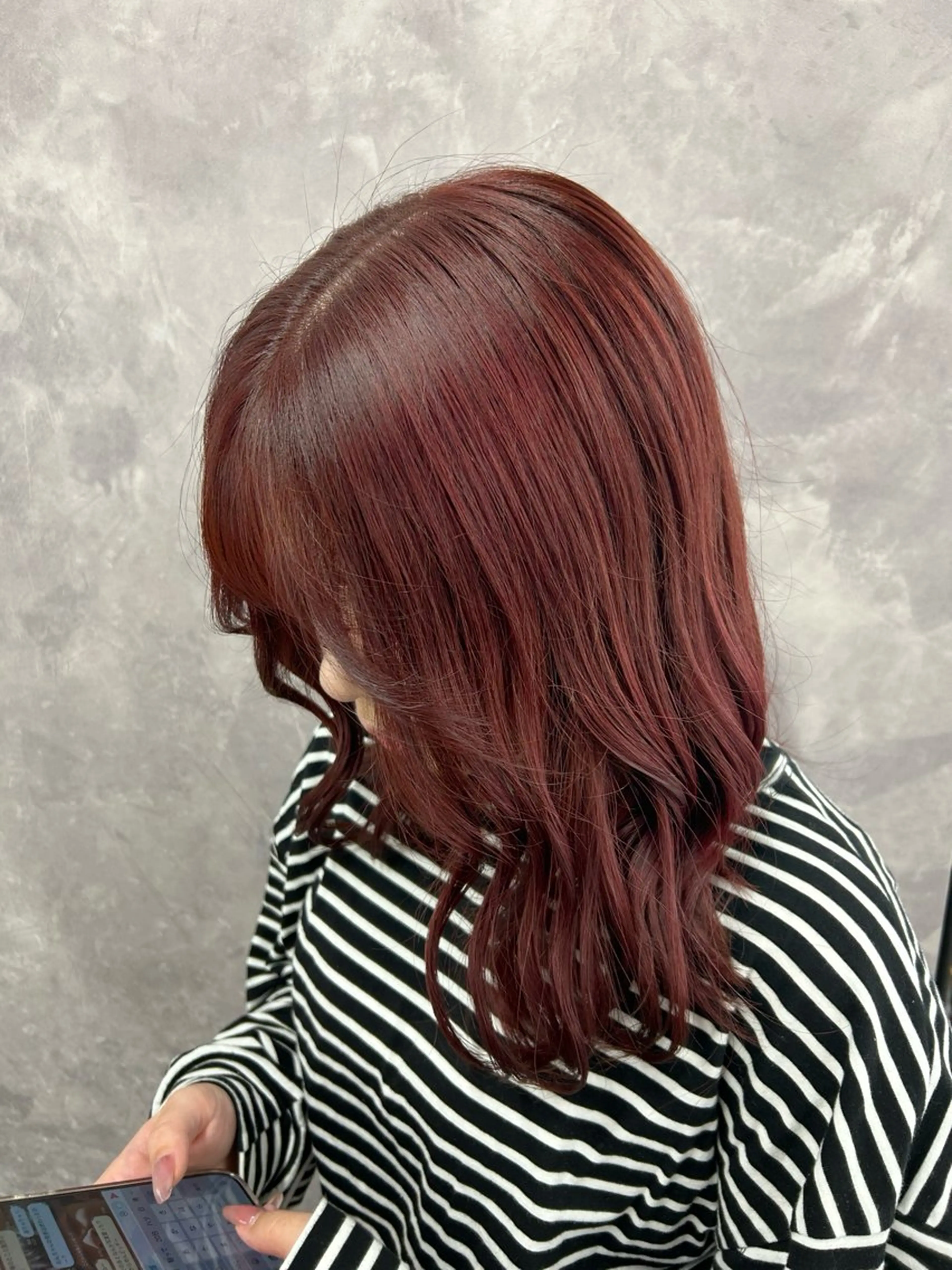 ミディアム カット ヘアカラー トリートメント 🧃暖色カラー/🪷 アレンジ/ yunaのヘアスタイル