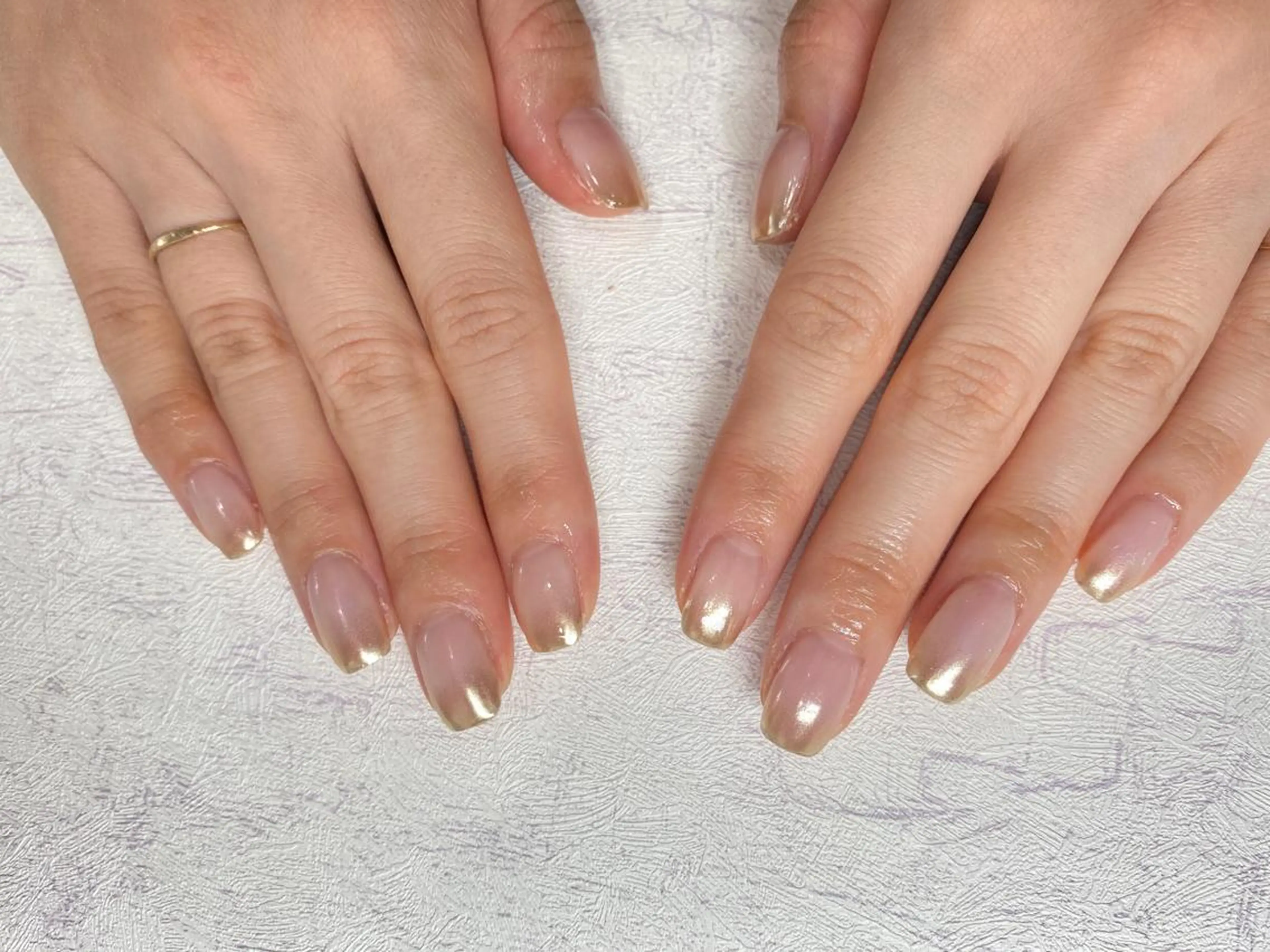 ネイル グラデーション ミラーネイル MOMO nailのネイルデザイン