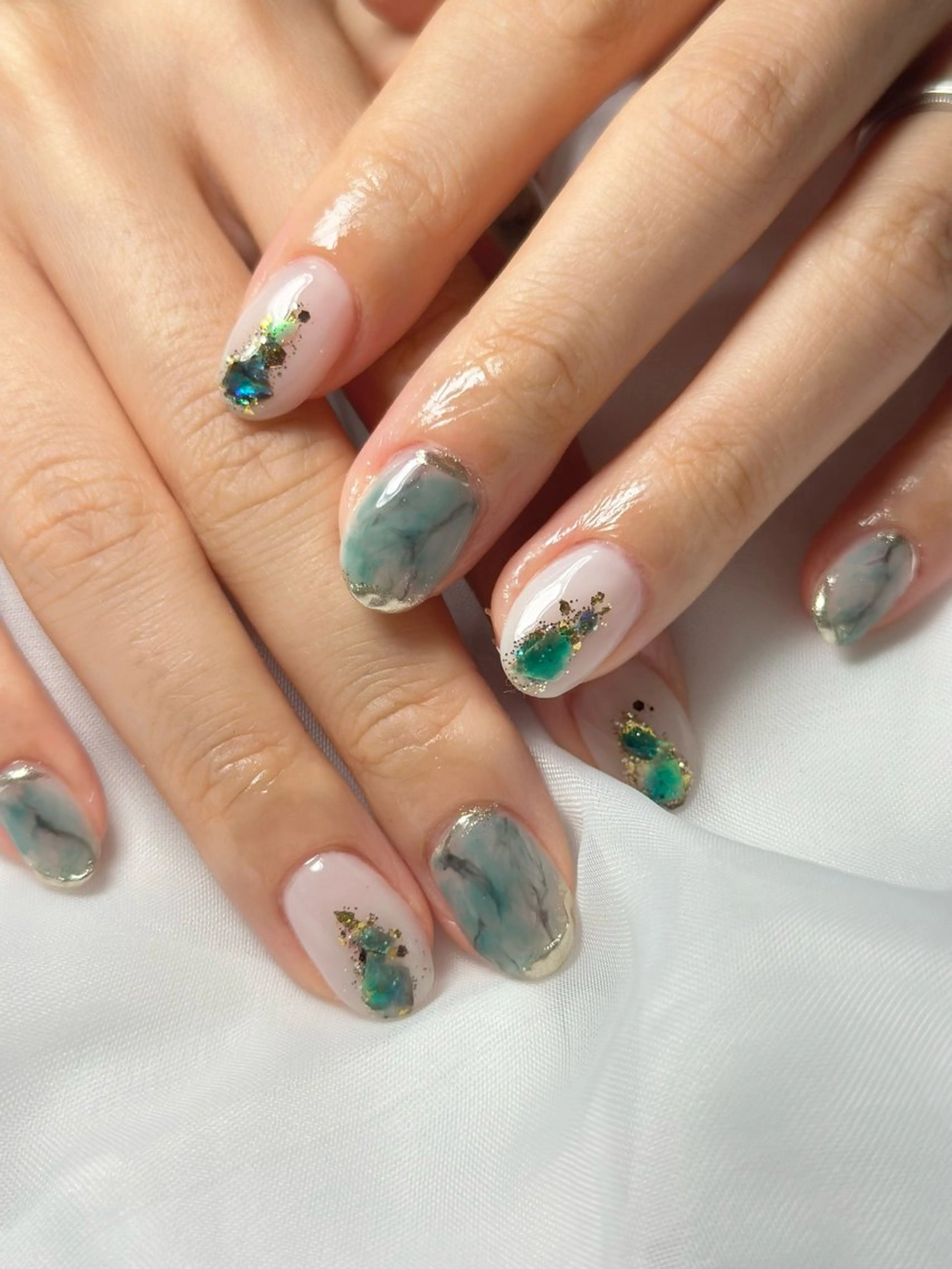 ネイル 大理石ネイル(マーブル) ニュアンスネイル bibiwoo Ayakoのネイルデザイン