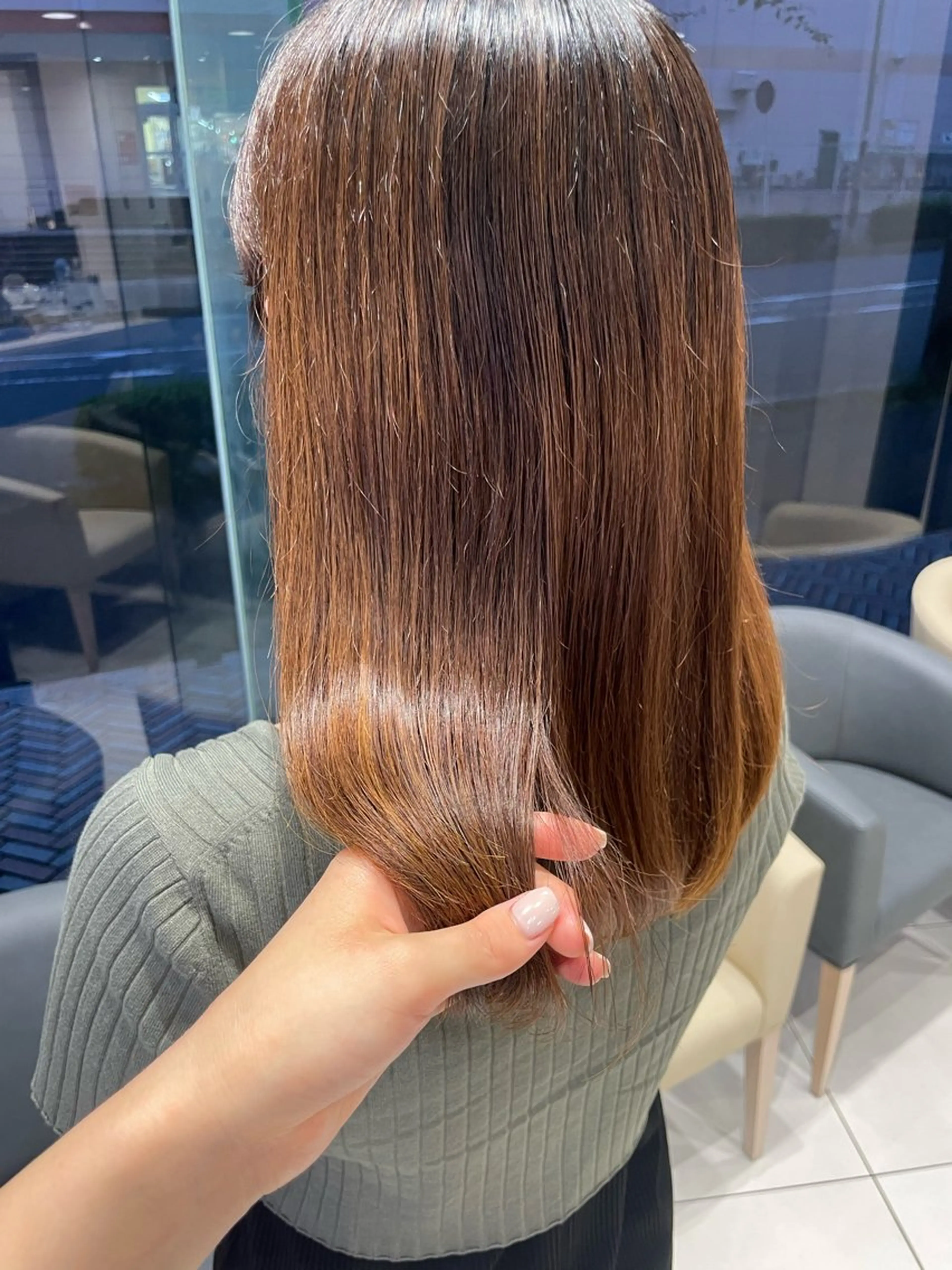 ミディアム トリートメント トリートメント クロスパーマ/うる艶 カラー/Kurumiのヘアスタイル