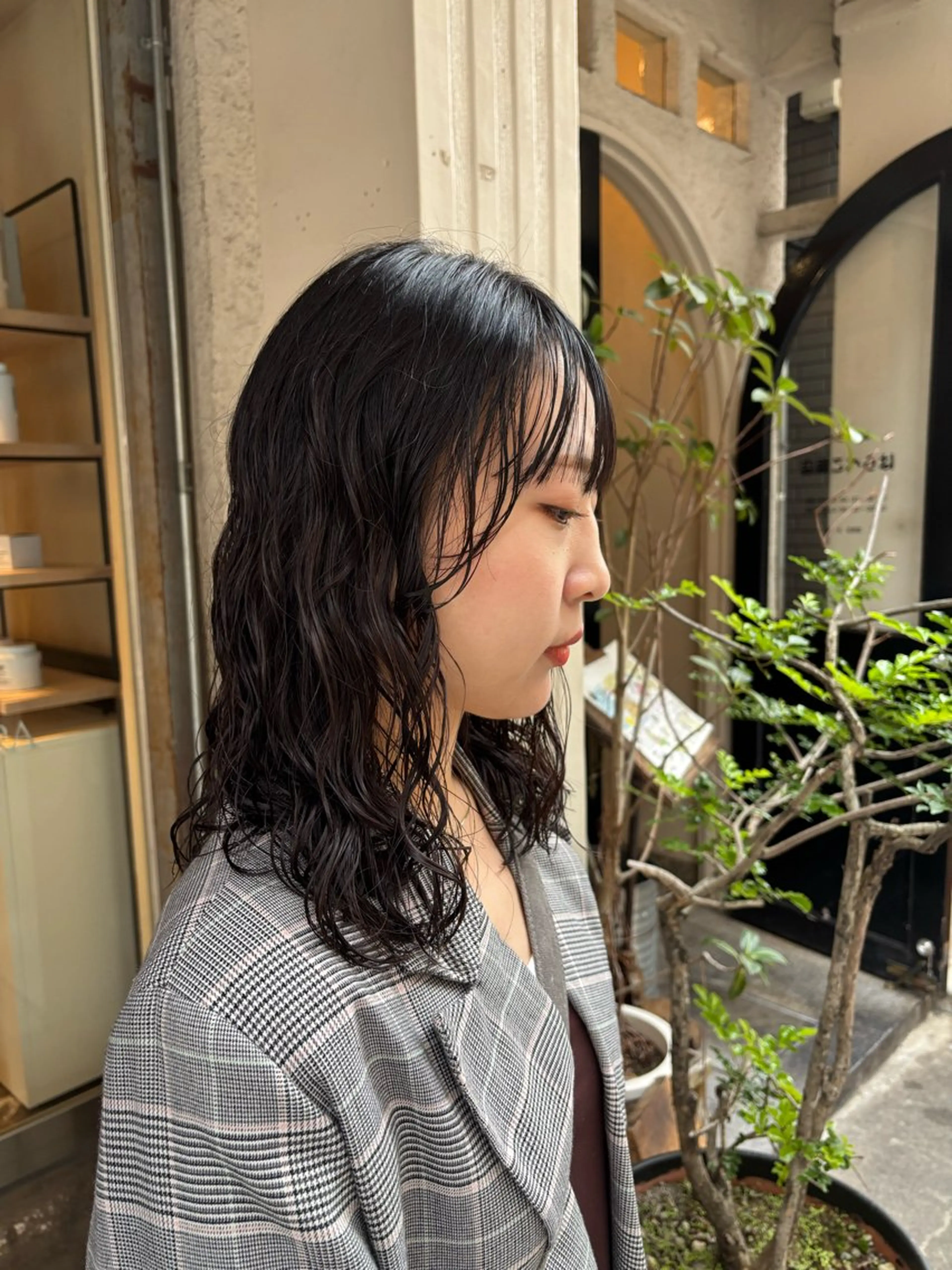 ミディアム ミディアムパーマ 水原波津輝/ボブ /ニュアンスパーマのヘアスタイル