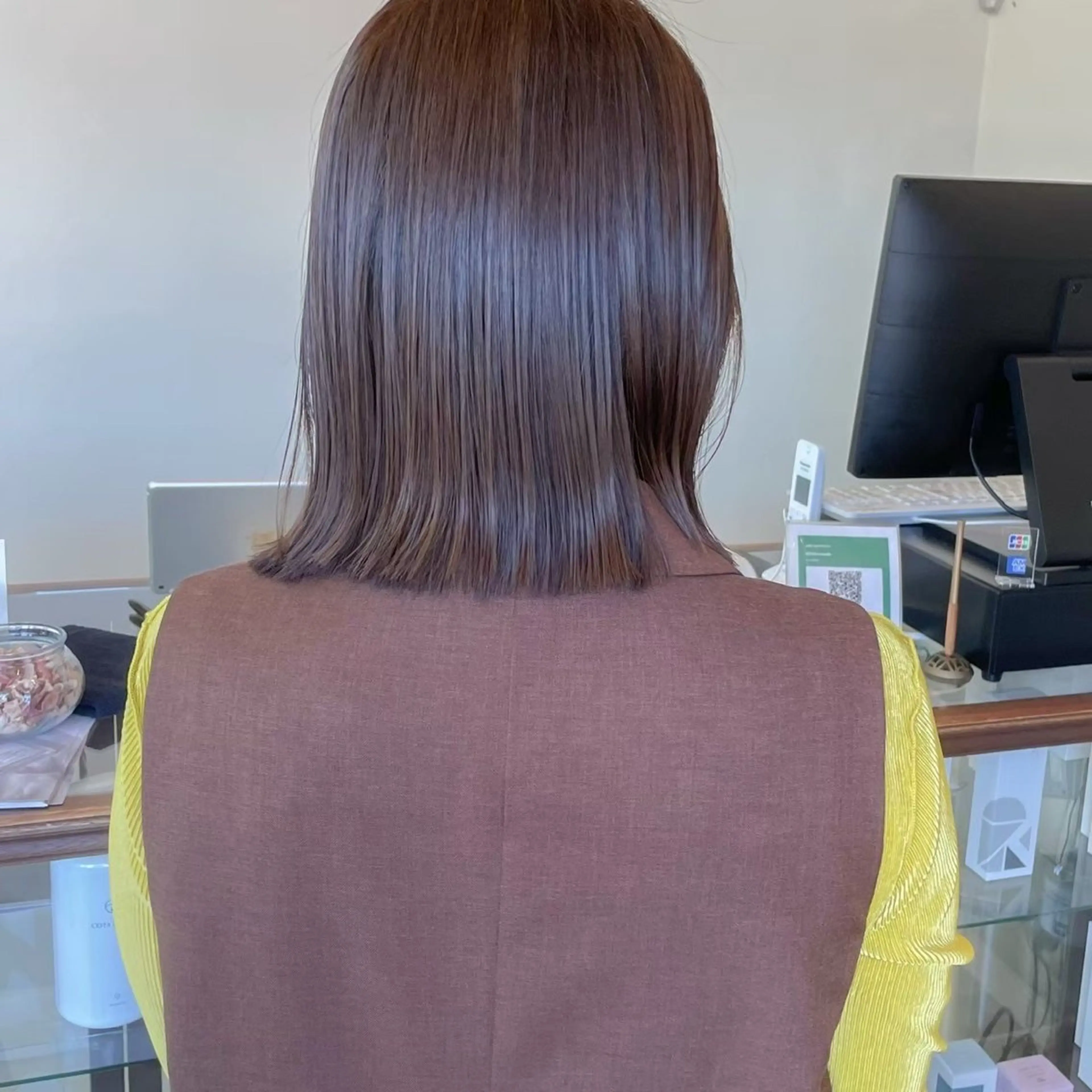 ミディアム カラー 透明感カラー 中嶋泰斗 ブリーチモデル募集のヘアスタイル