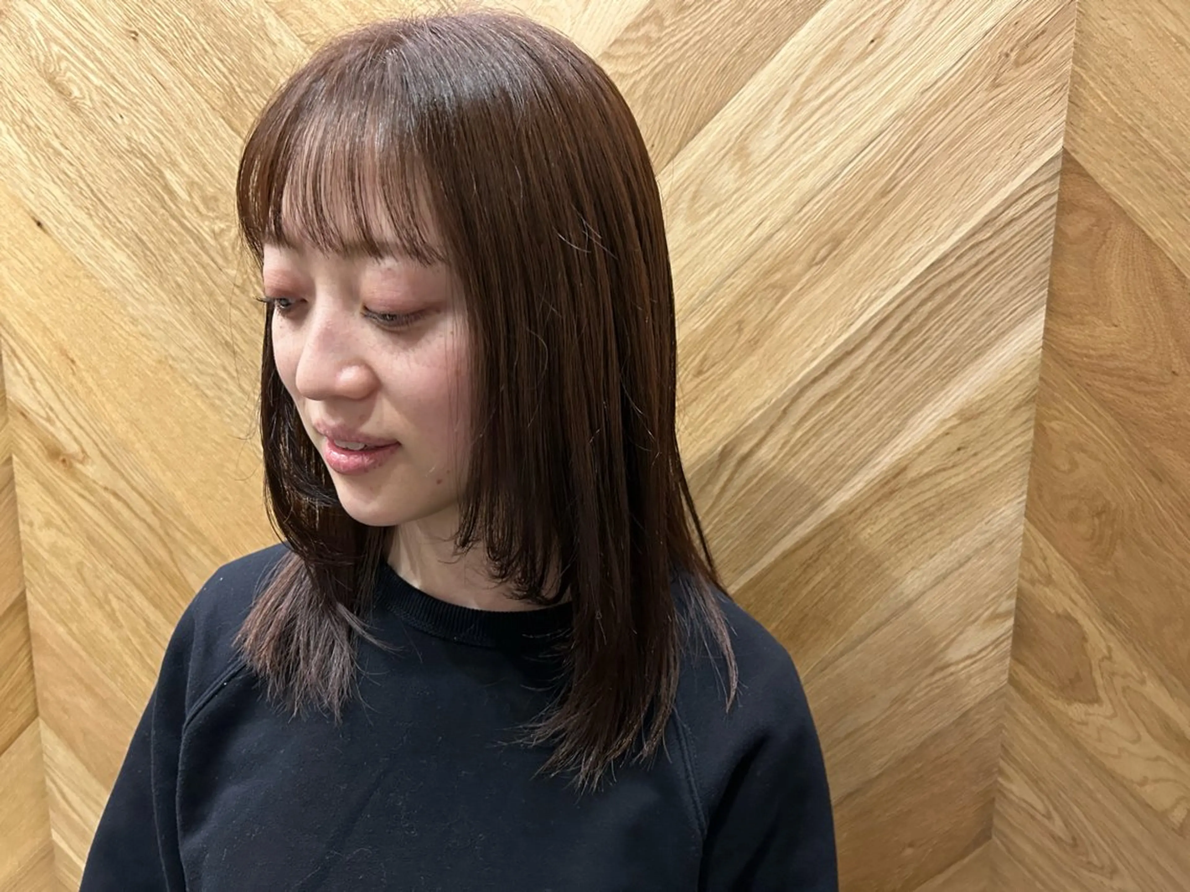 ミディアム カラー レイヤーカット カット ヘアカラー トリートメント 柔らかカラー🥛 mayucoのヘアスタイル
