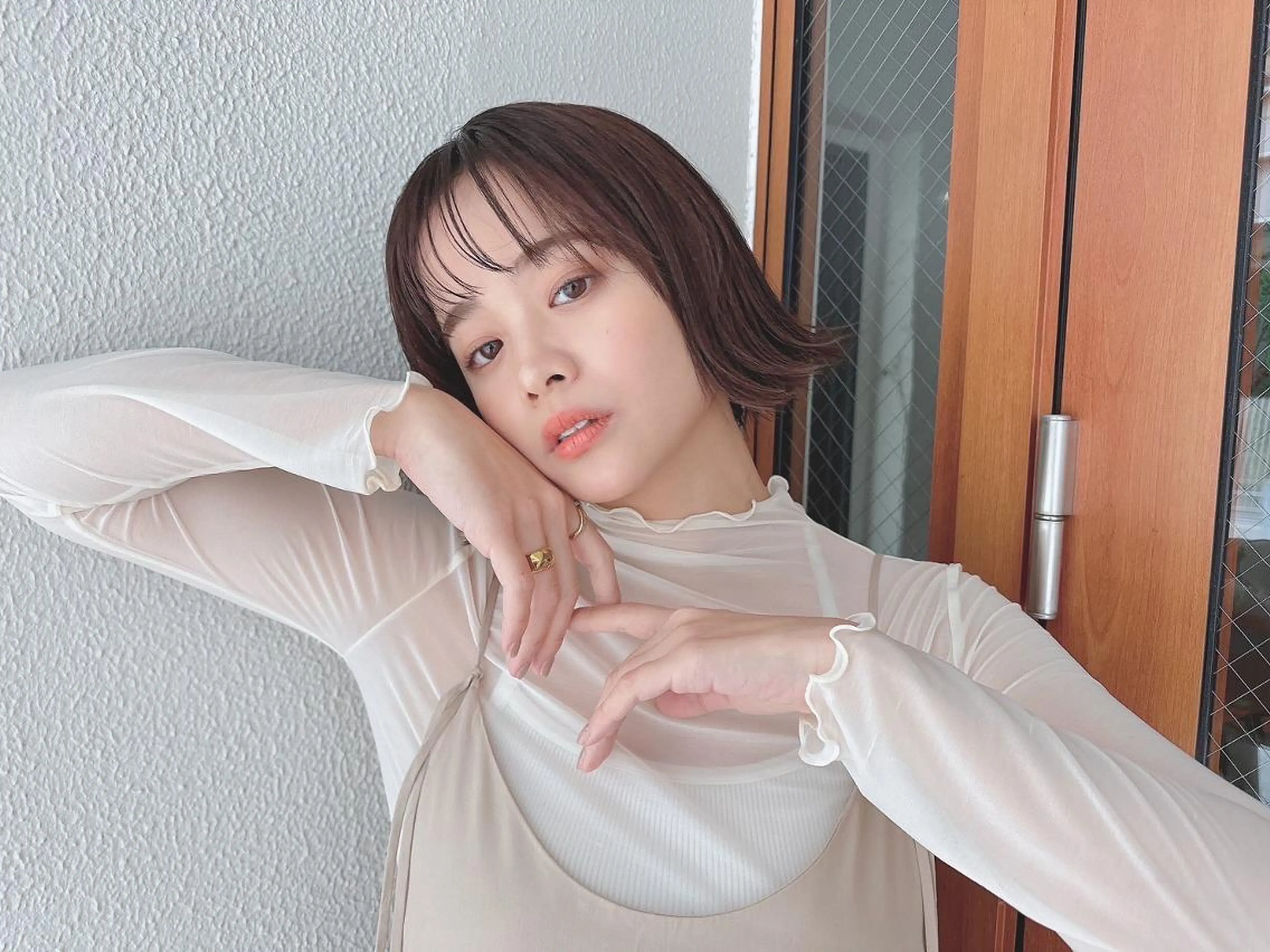 カット＋オーガニック艶カラー＋水分補給トリートメントの写真