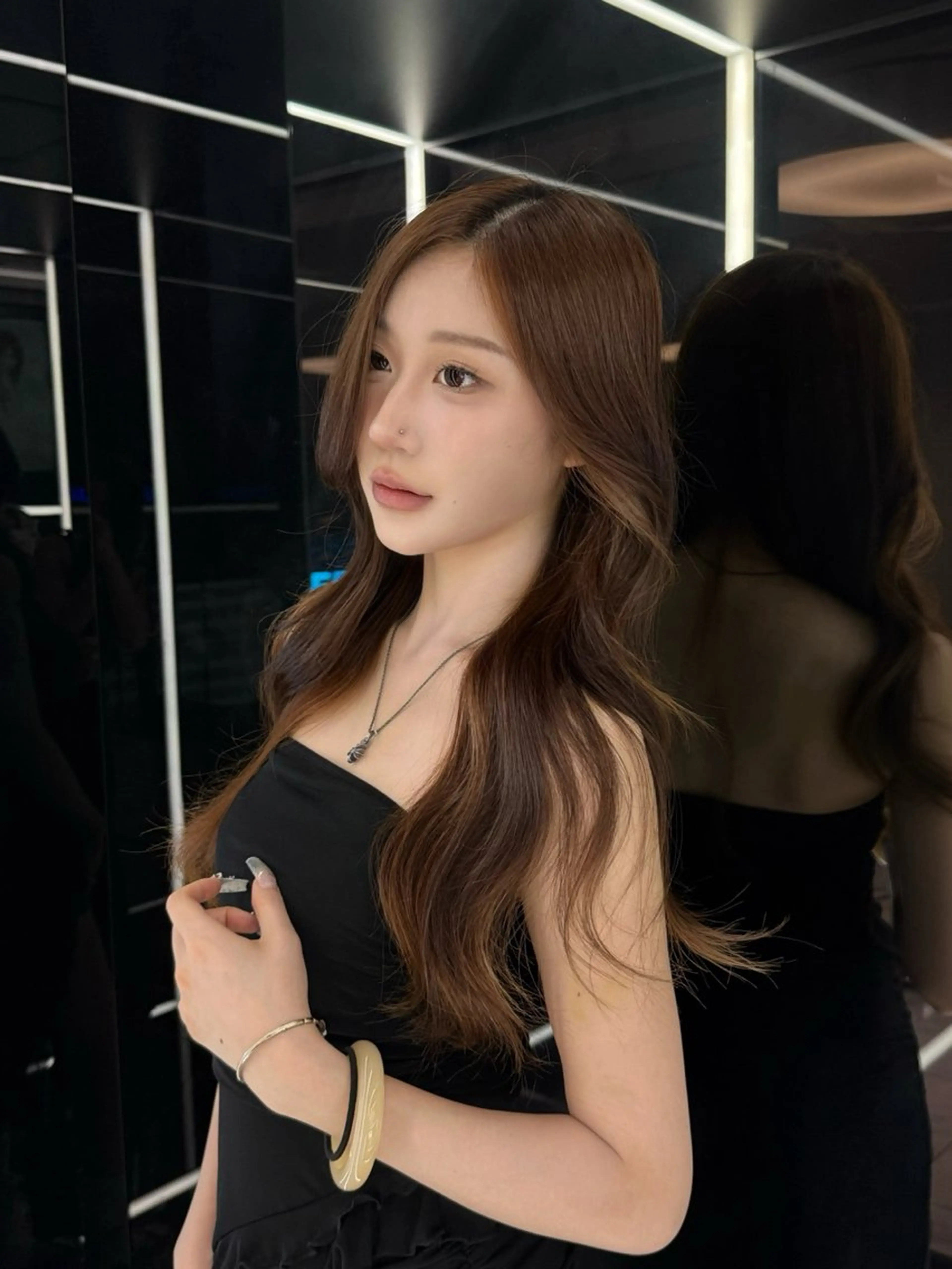 ロング カラー ヘアアレンジ ヘアカラー トリートメント ヘアセット miuru/網紅ヘア 🇨🇳レイヤーのヘアスタイル