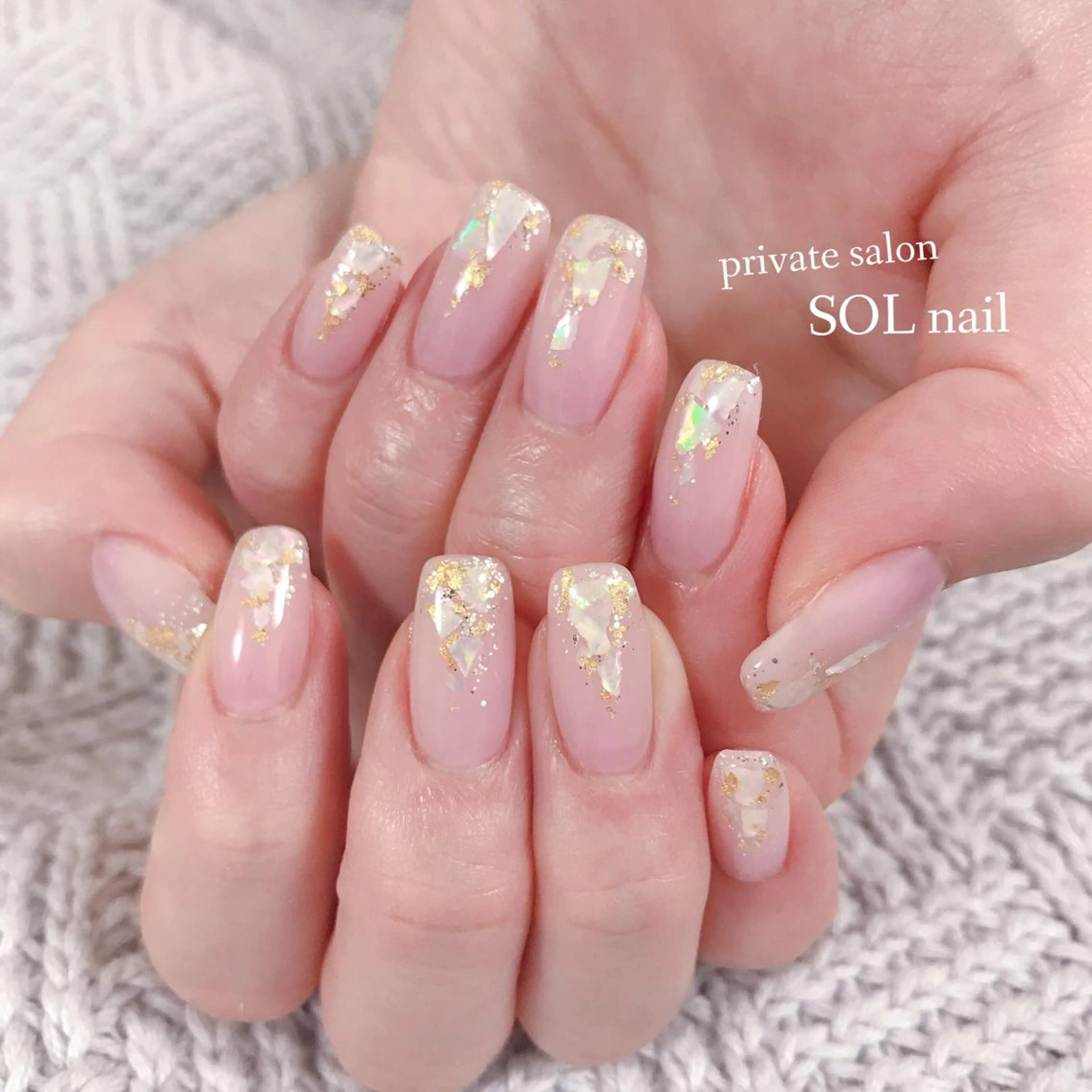 ネイル オフィスネイル ピンク SOL NAILのネイルデザイン