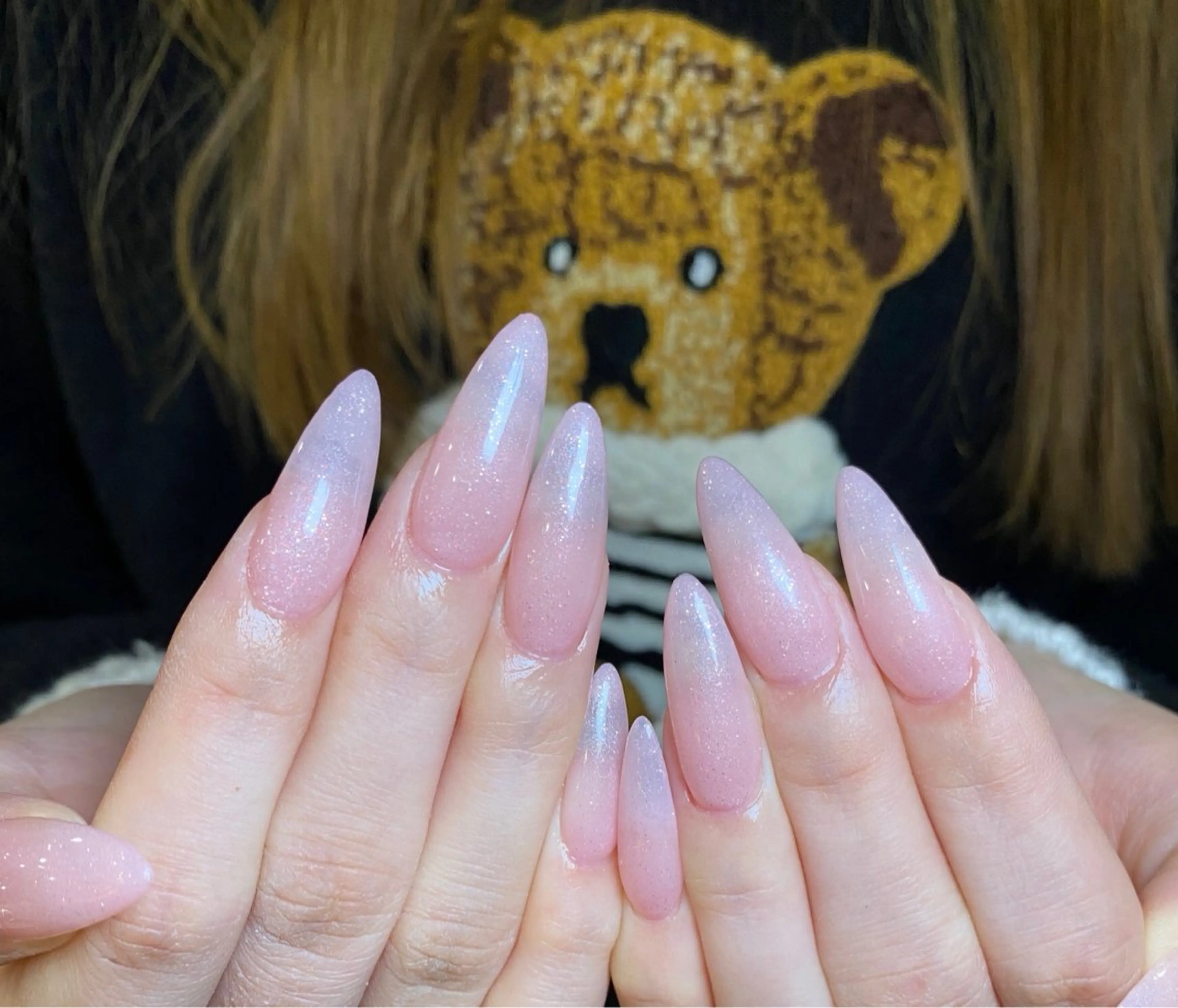 ネイル ラメ(グリッター) ハンドネイル Dark Honey karinのネイルデザイン