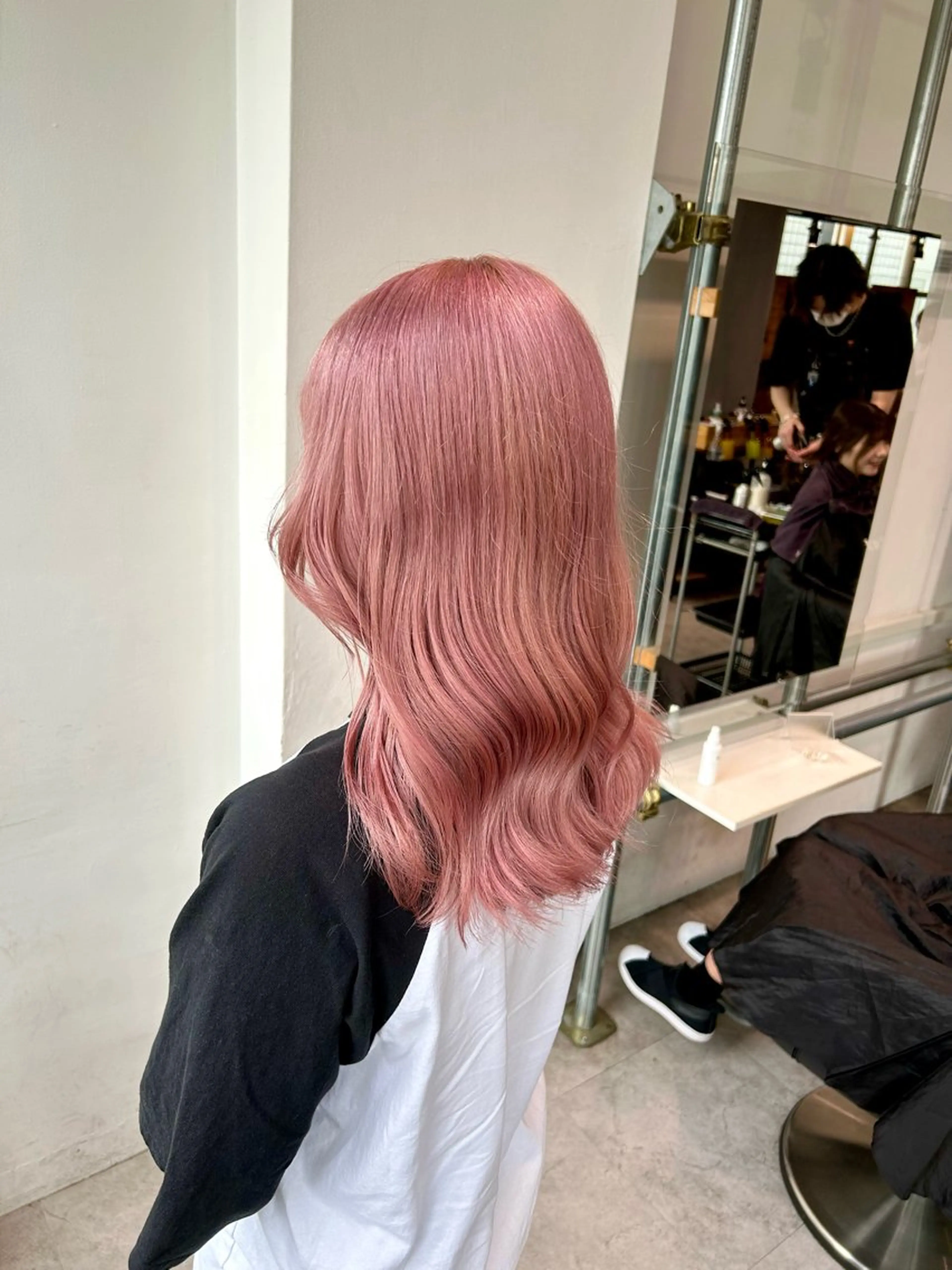 ロング カラー ヘアアレンジ トレンドモテカラー 🩷色落ちまで可愛くのヘアスタイル