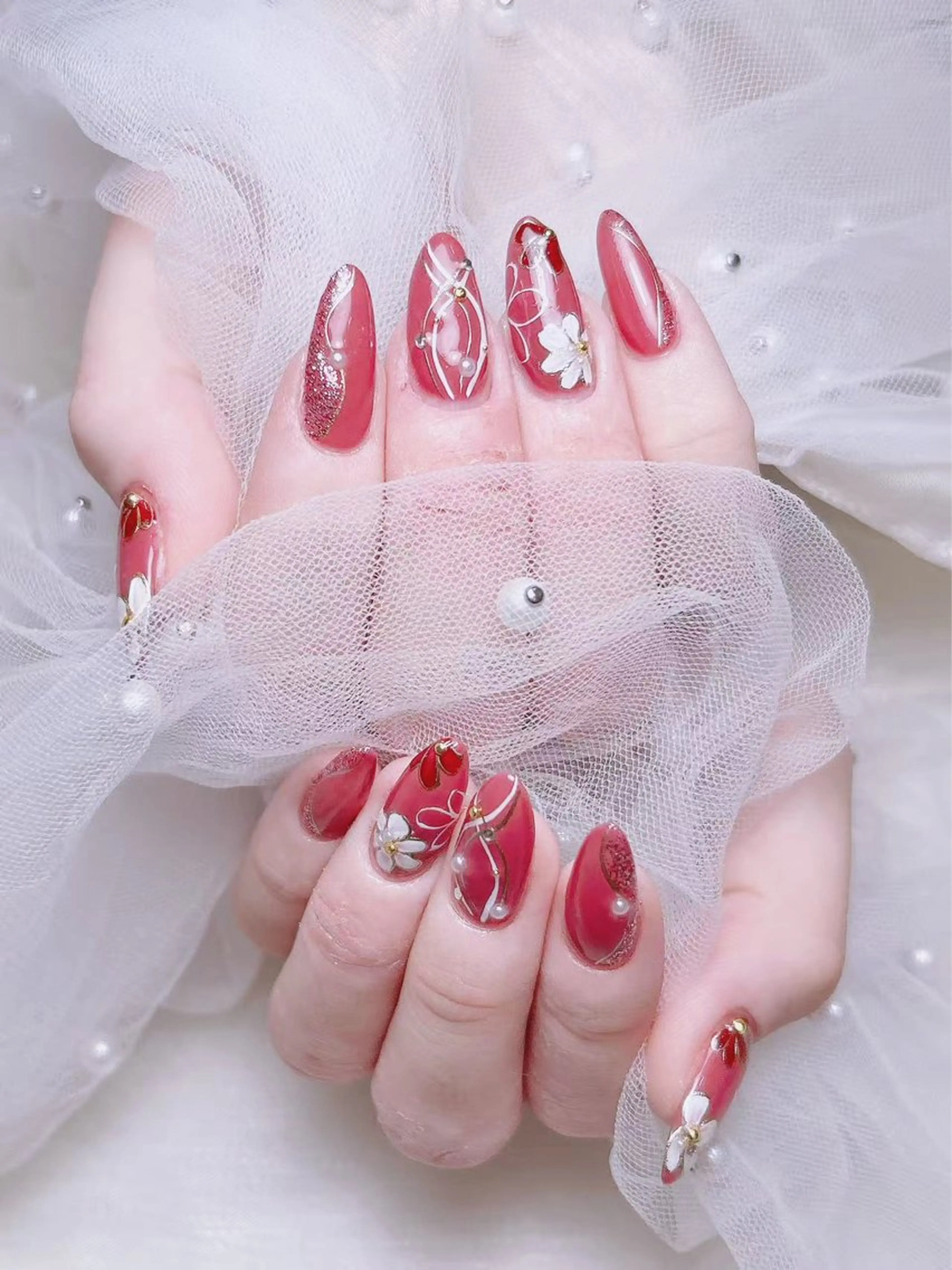 ネイル 🎀も ものネイルデザイン