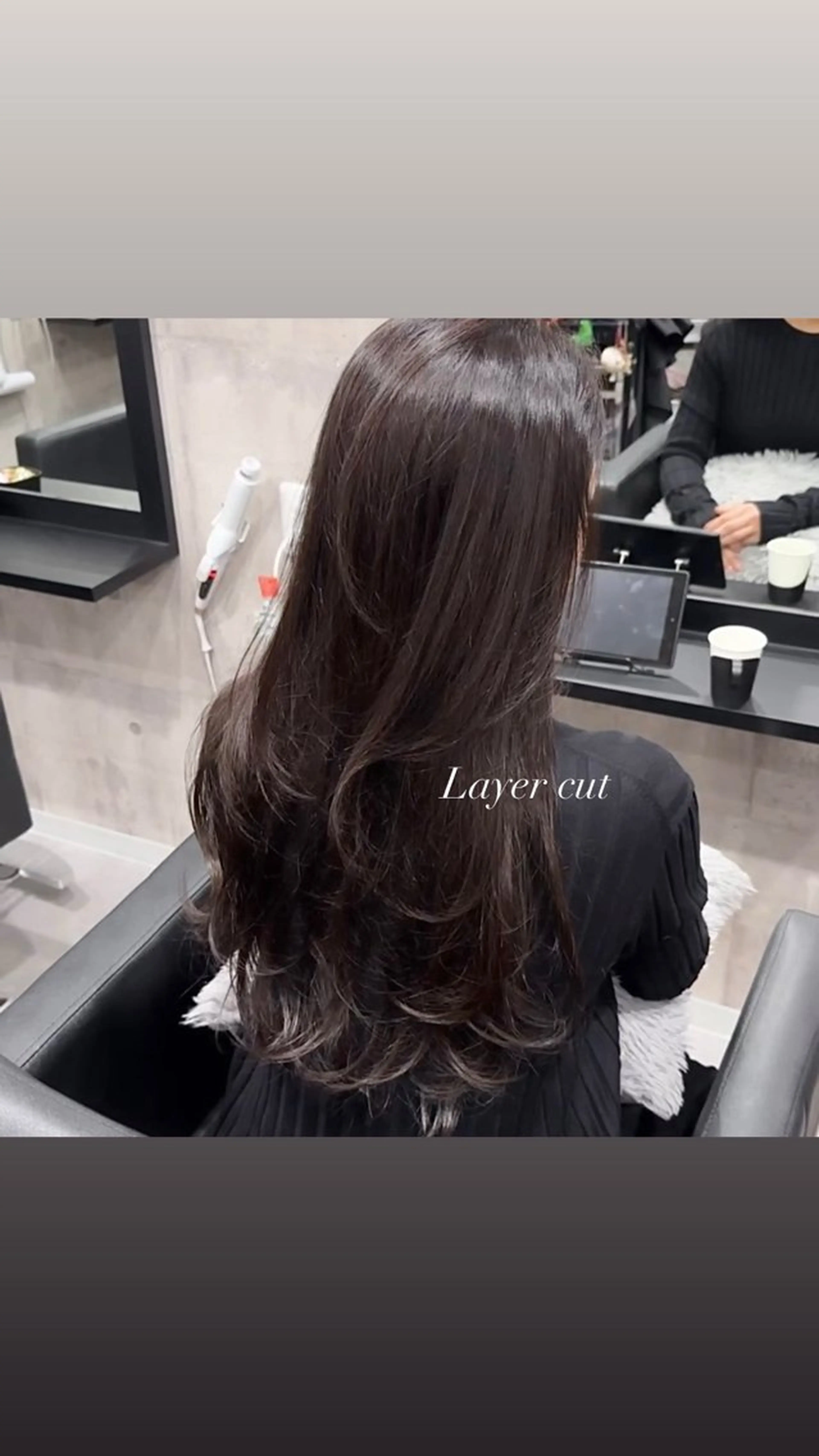 ロング カラー 髪質改善 韓国風ヘア レイヤーカット トリートメント _WHITE +南海難波所属・YUMI YUMIのヘアスタイル