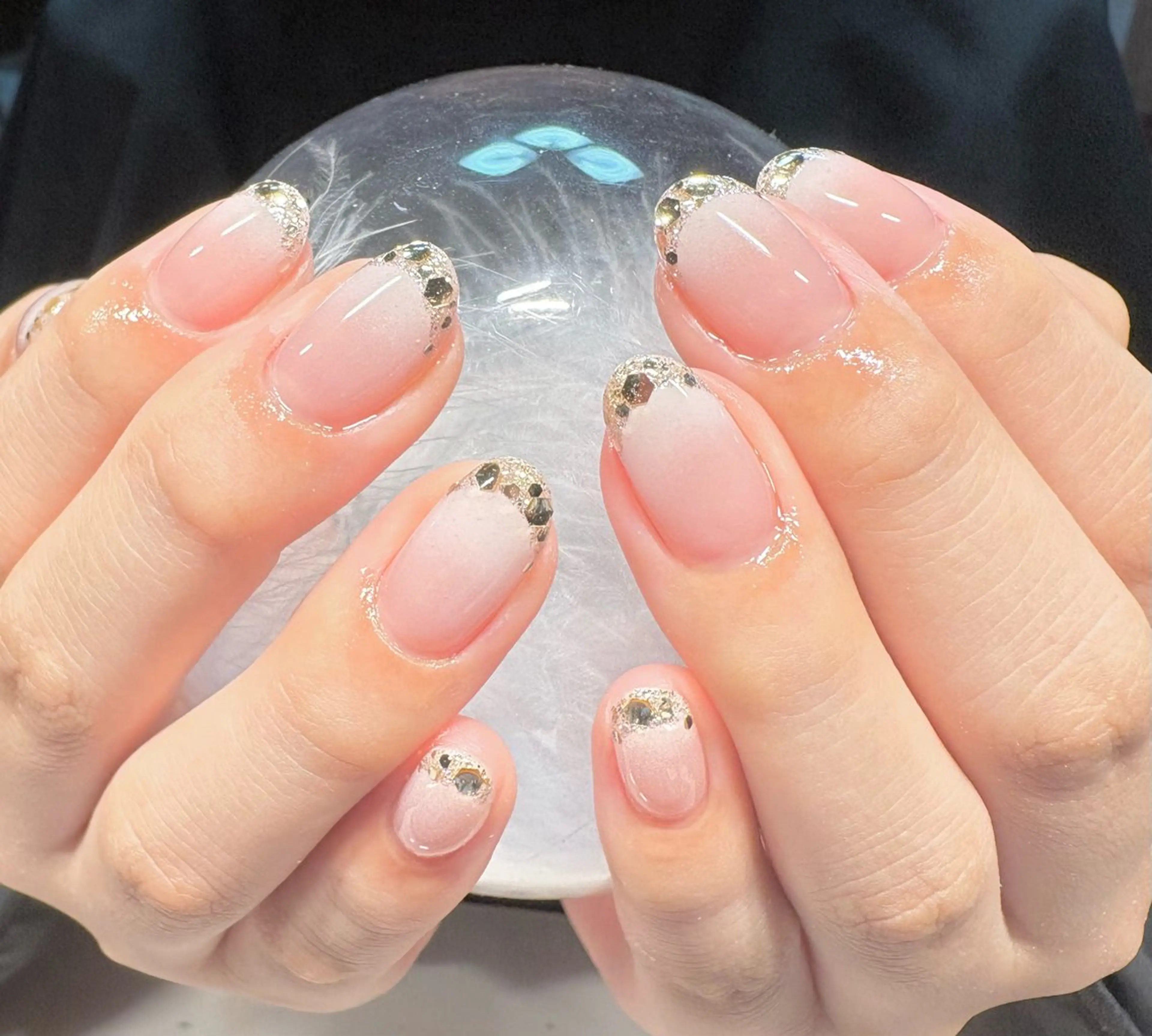 ネイル フレンチネイル ガラスフレンチ C's NAILS CHIAKIのネイルデザイン