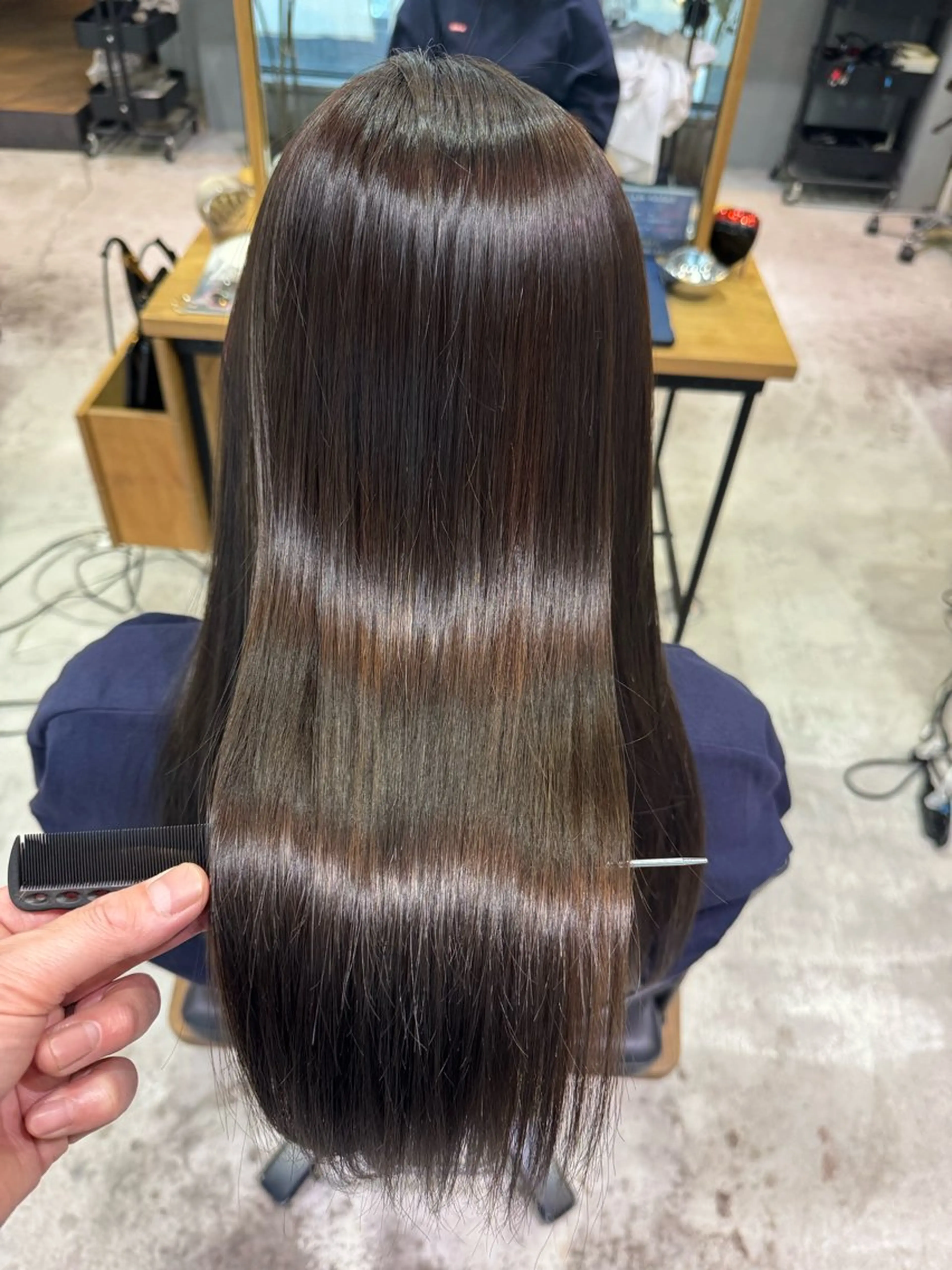 セミロング 髪質改善 岡崎/髪質改善/ ハイトーン/鈴木進のヘアスタイル