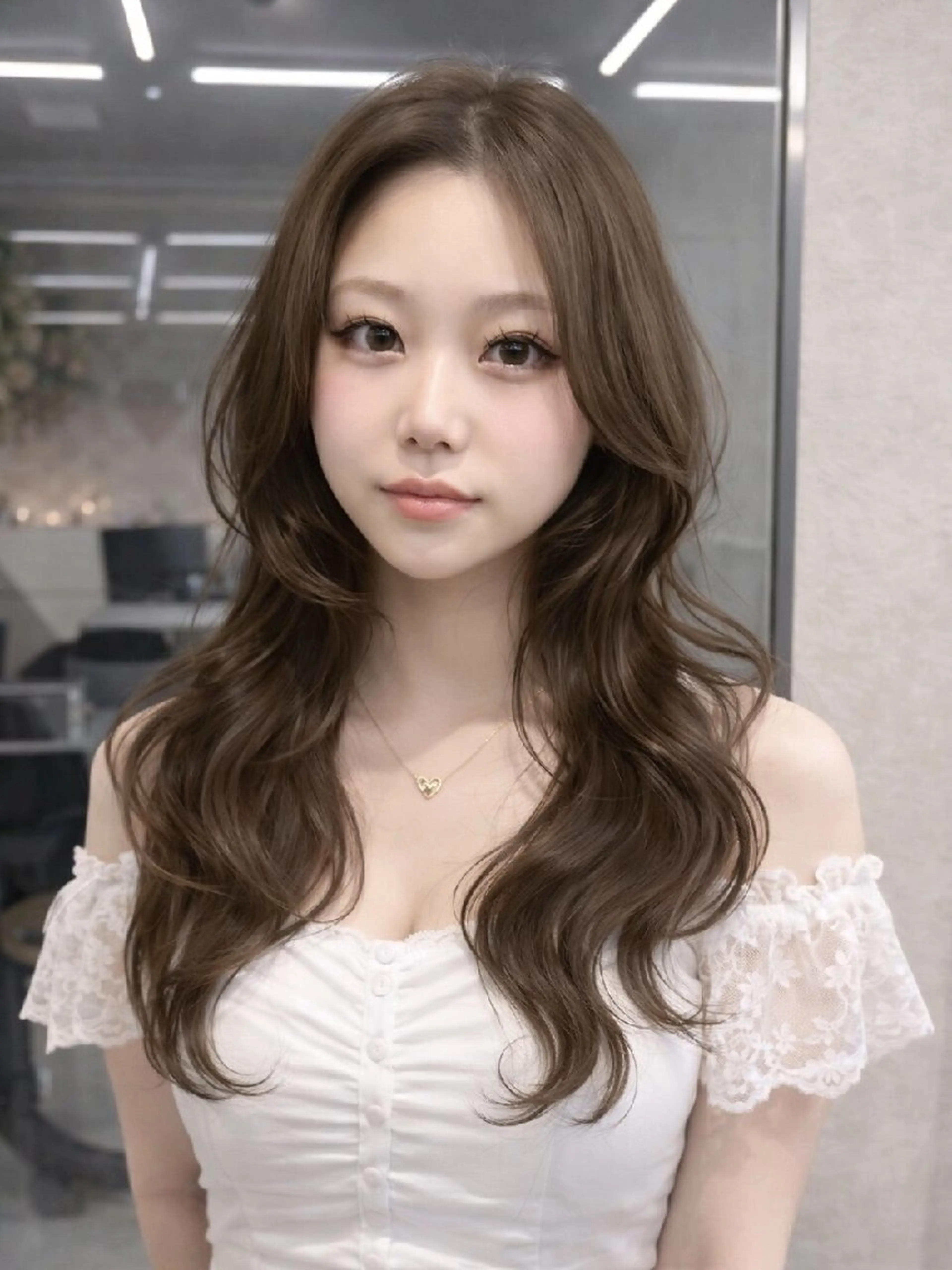 ロング カラー カット ヘアカラー トリートメント 髪質改善/韓国ヘア /透明感カラー🧸のヘアスタイル