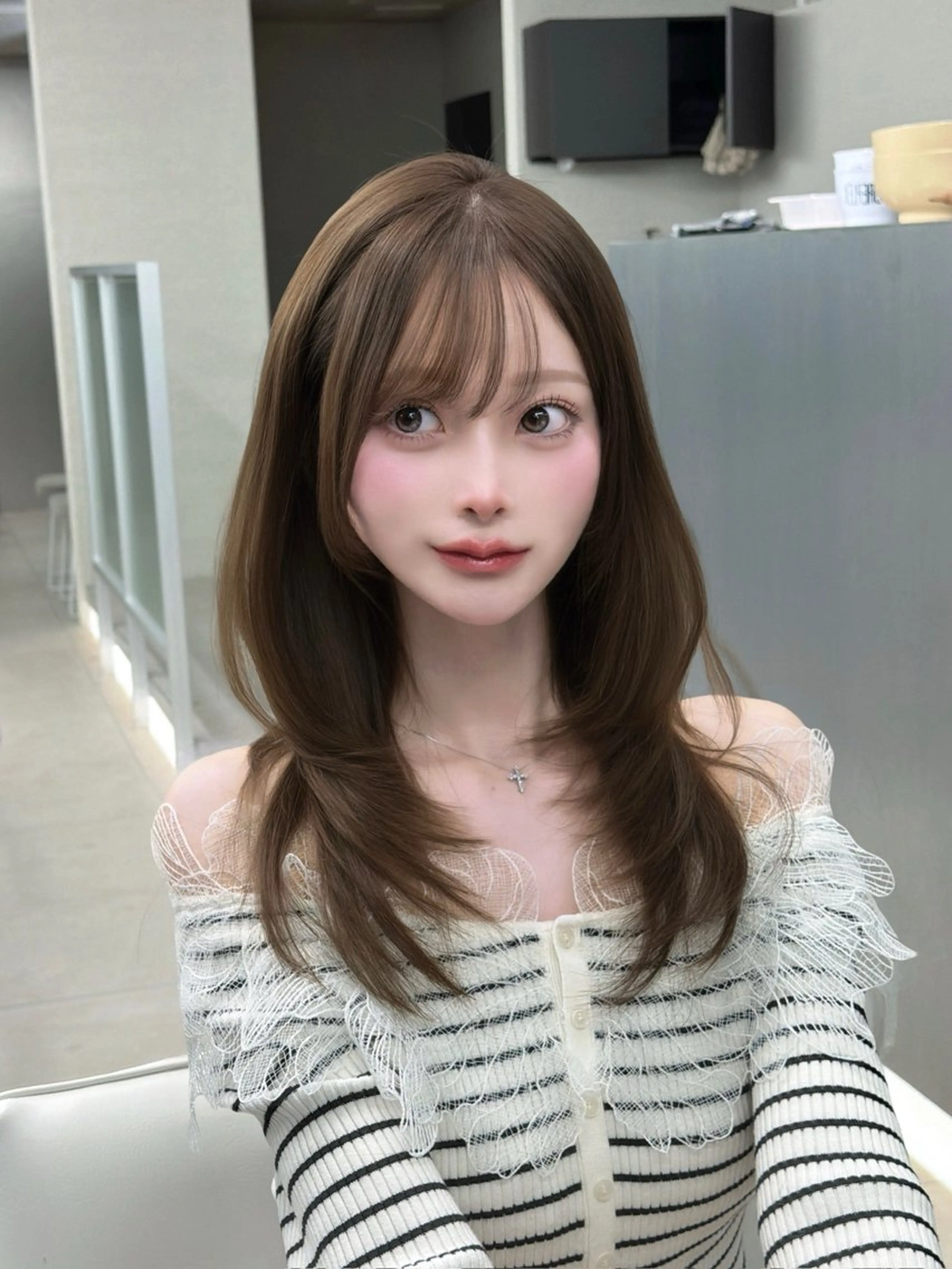 ロング 韓国風ヘア kiti Sakaeのヘアスタイル
