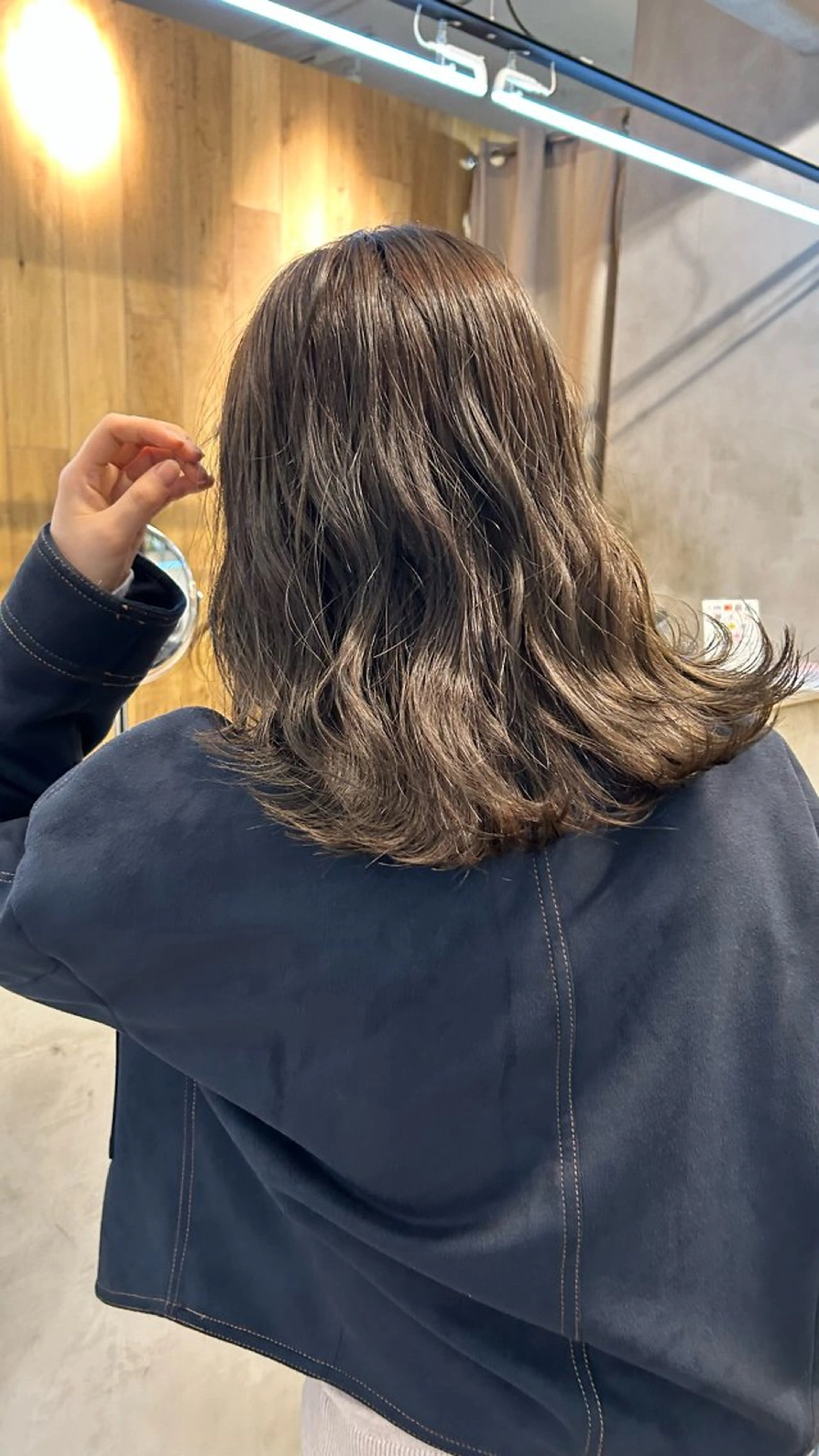 ミディアム カラー ヘアカラー トリートメント じゅわっと暖色カラー 🍊Moemiのヘアスタイル