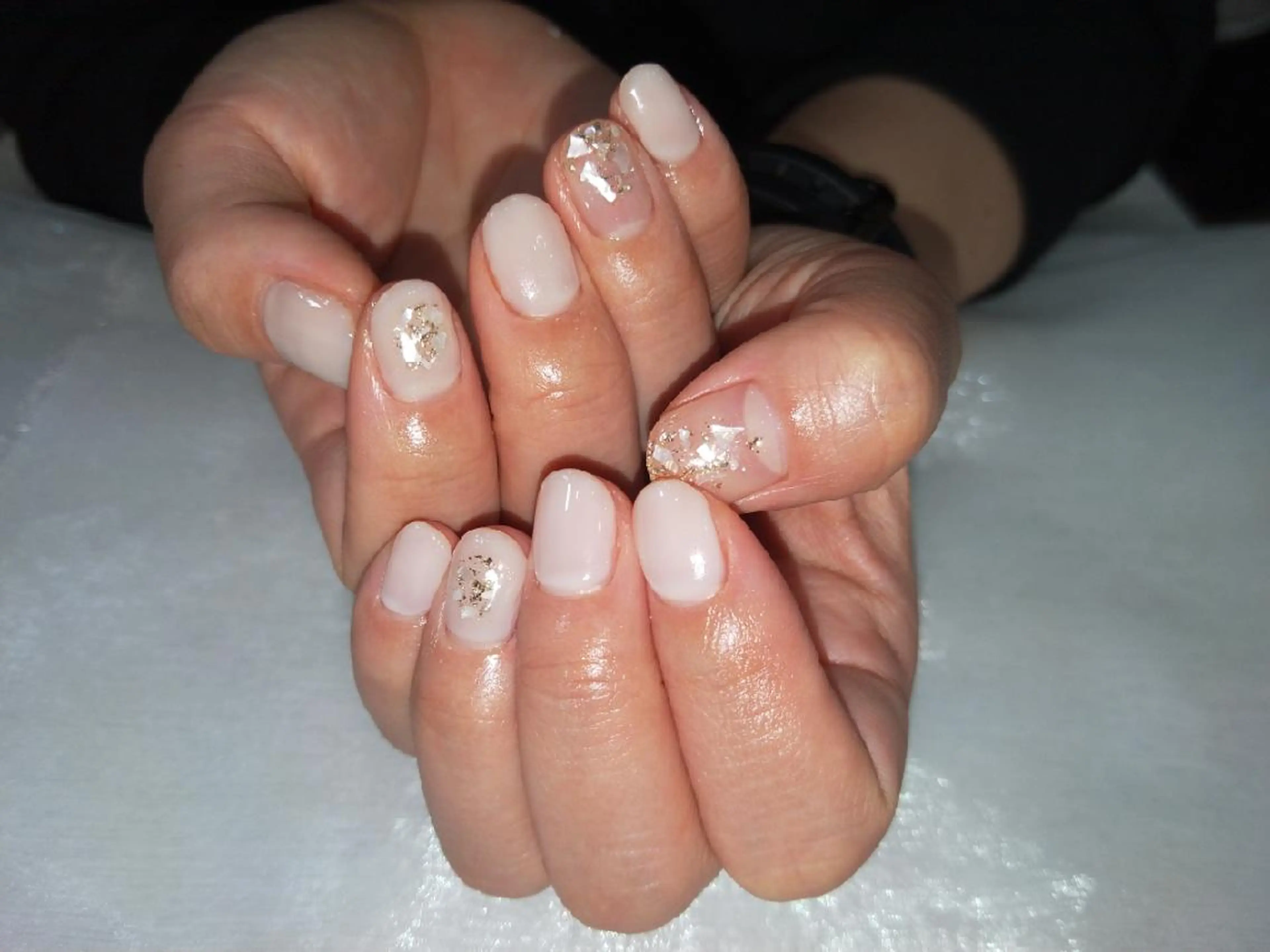 ネイル ハンドネイル ハンドケア R'well所属・はばすみれ🎀ﾈｲﾙ 光ﾌｪｲｼｬﾙ ﾍｱのネイルデザイン