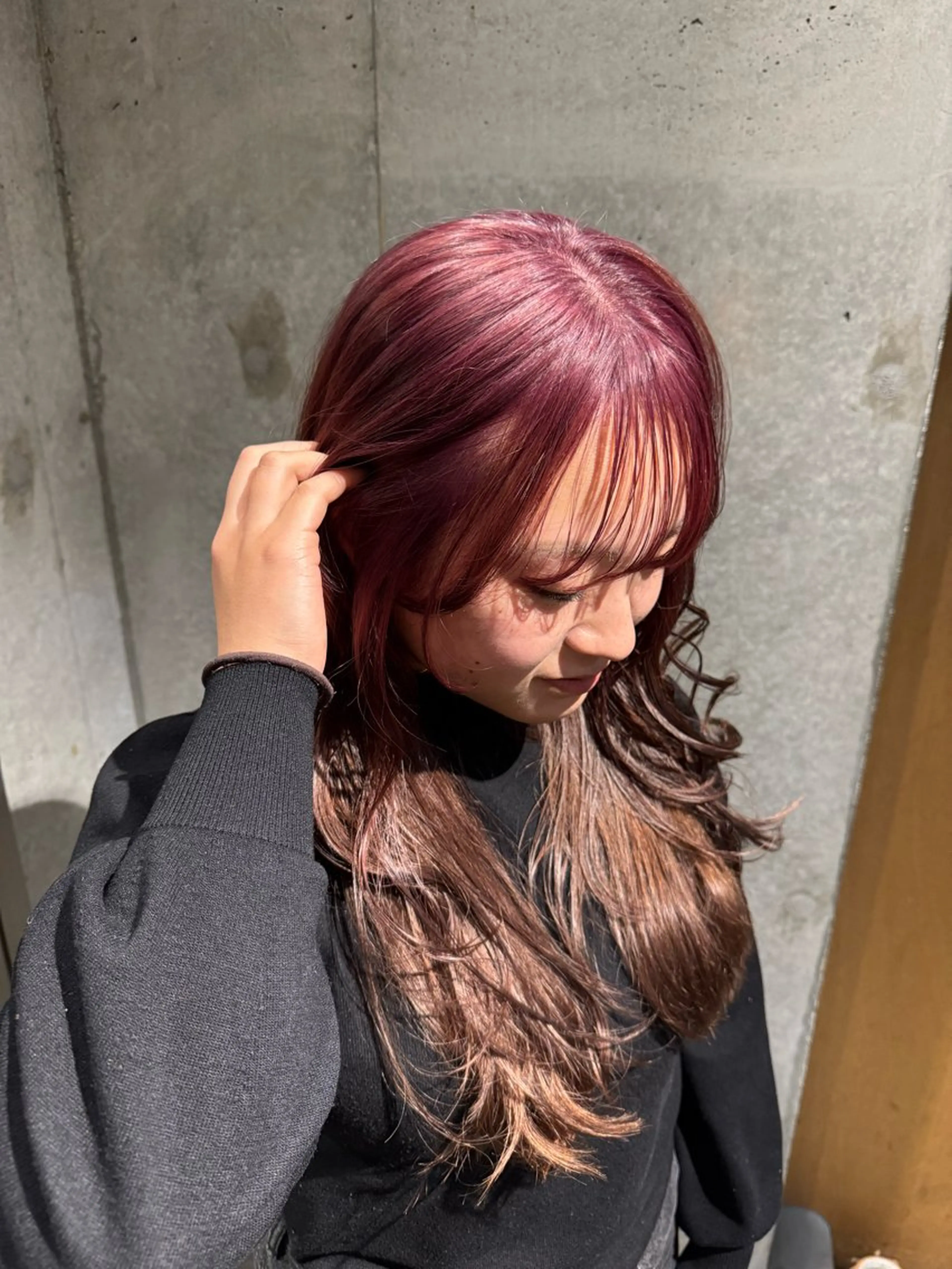 ロング カラー ヘアカラー 染谷 奈保のヘアスタイル