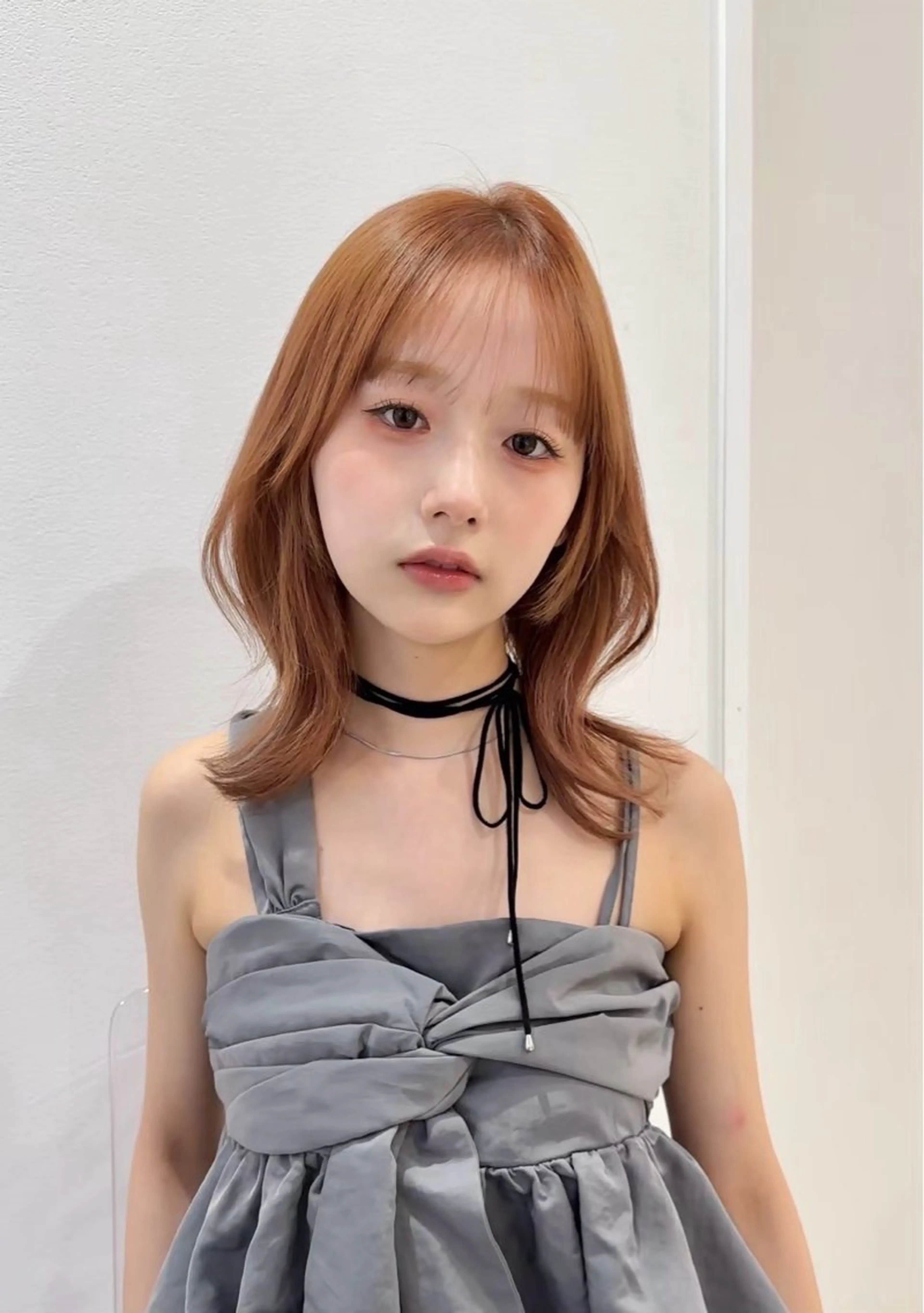 ミディアム カラー カット ヘアカラー トリートメント ヘアセット ダブルカラー 韓国レイヤーKYONのヘアスタイル